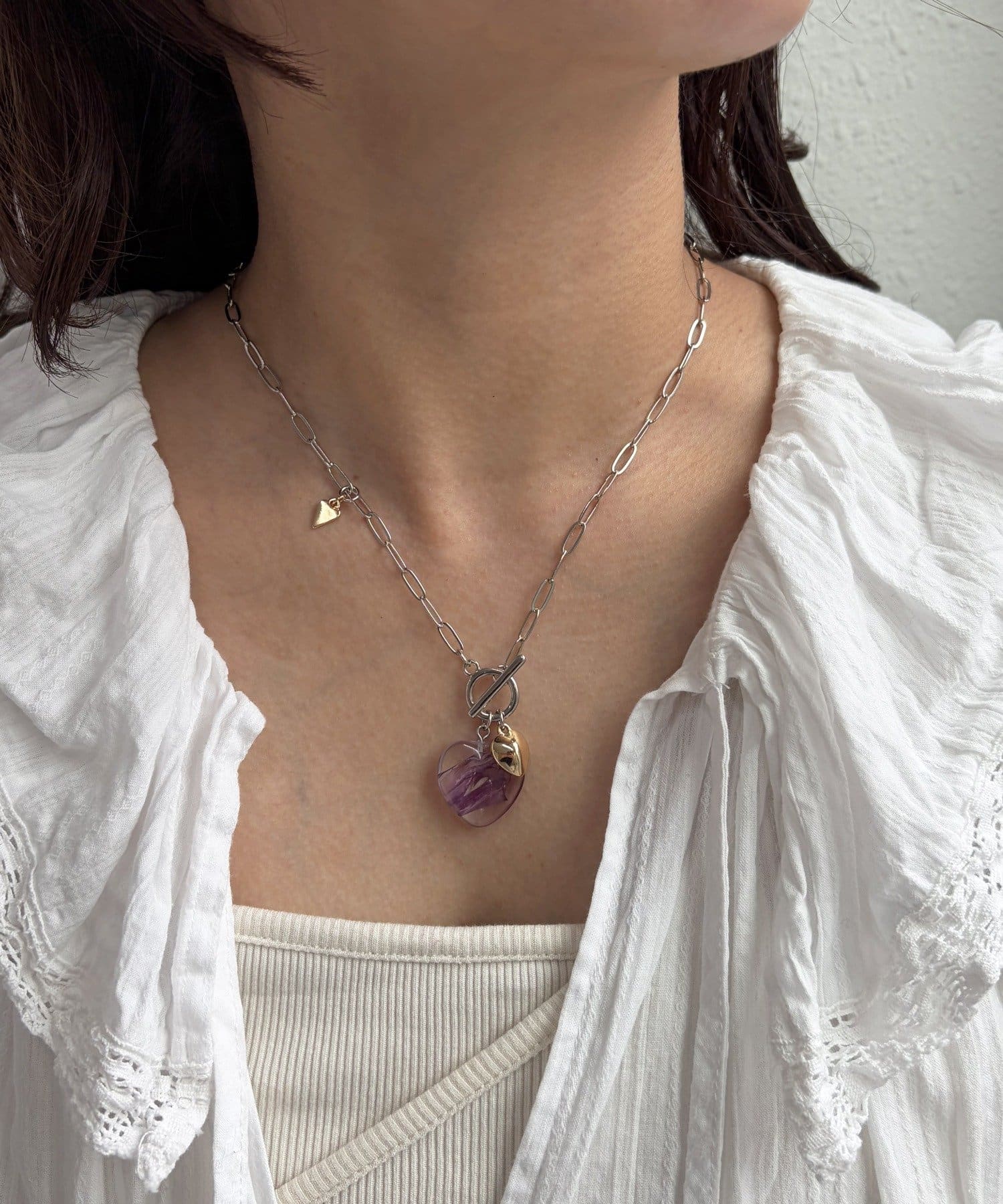 Lattice(ラティス) ハートガラスネックレス