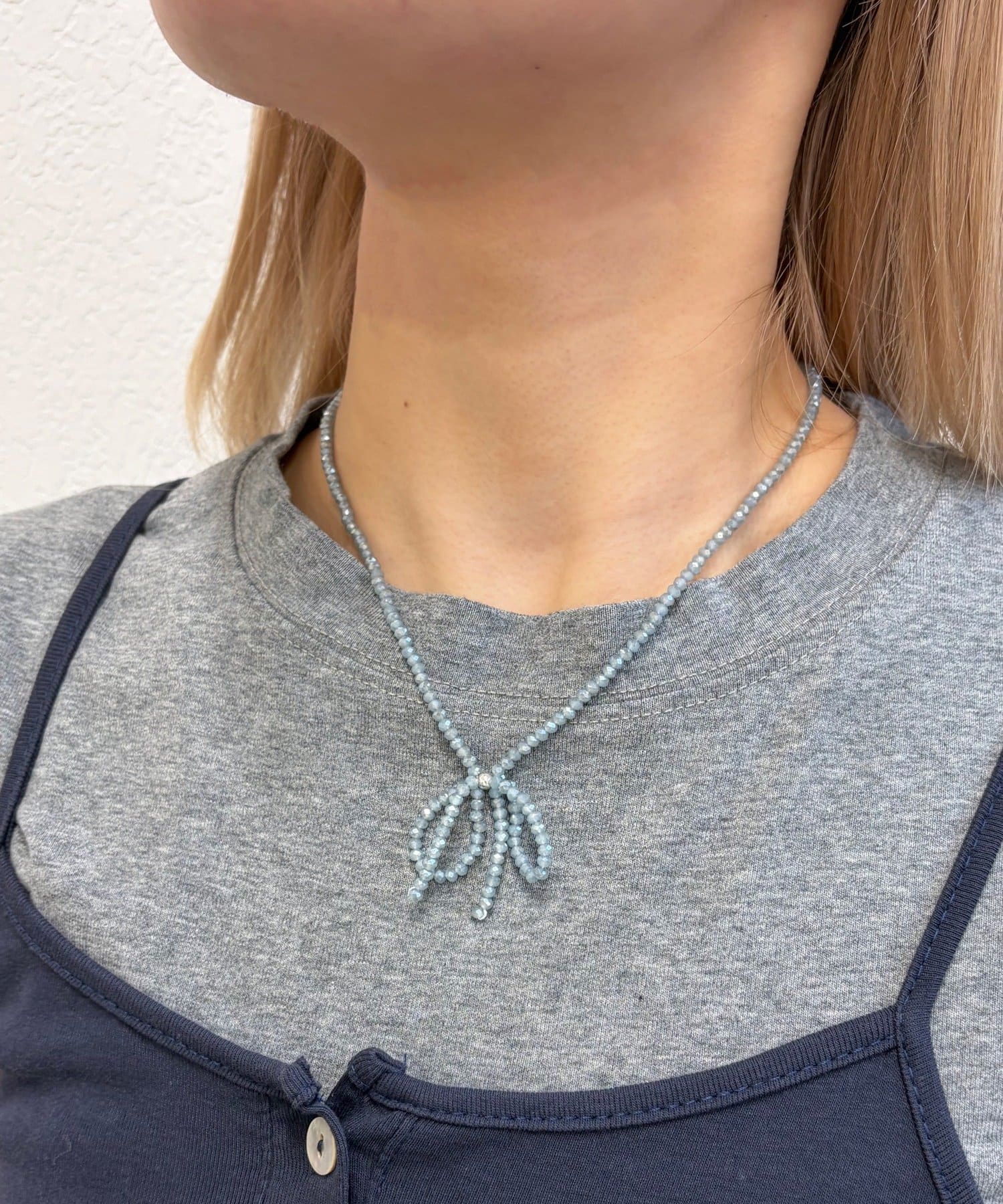 Lattice(ラティス) ビーズリボンネックレス