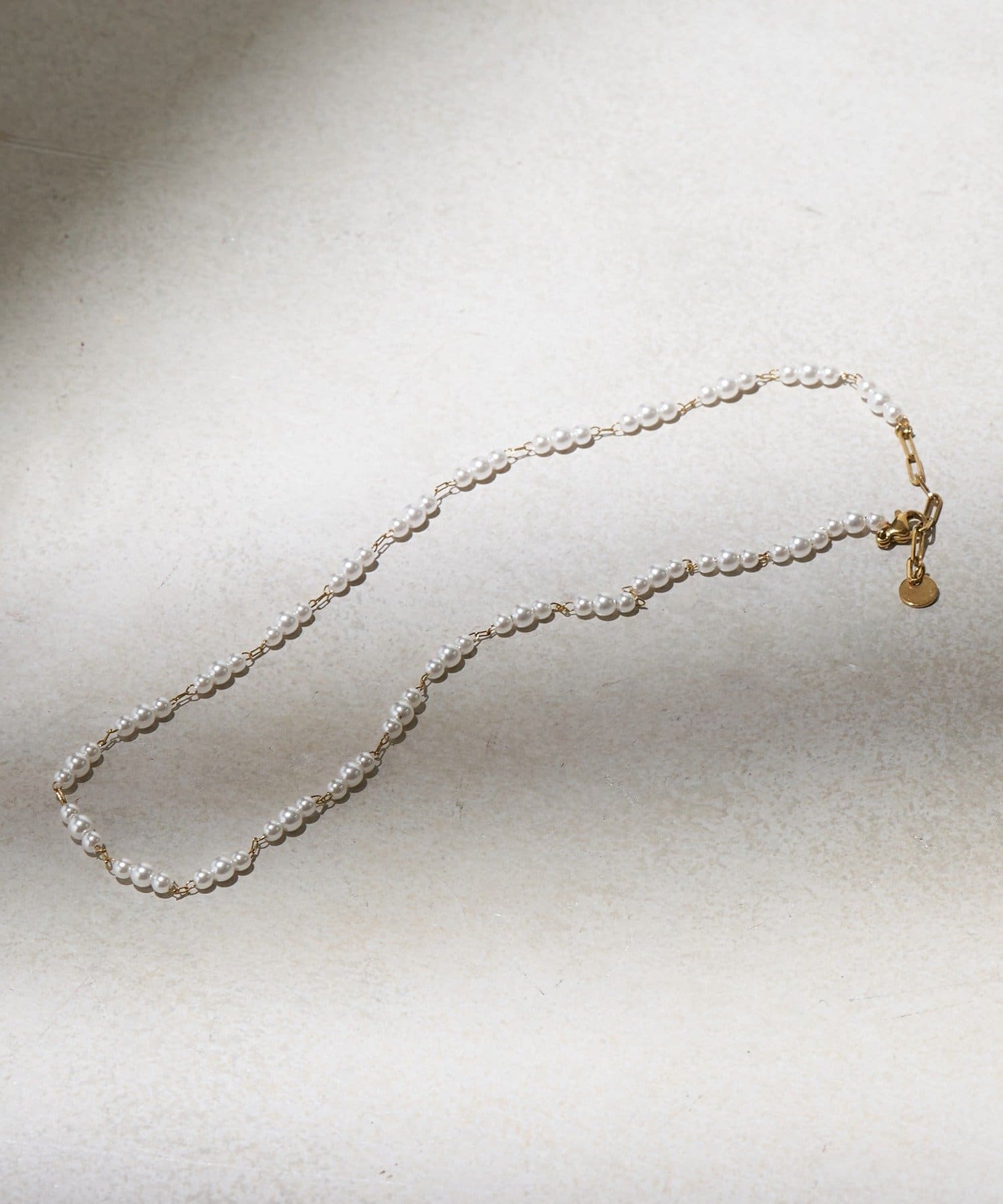 Lattice(ラティス) ＜ステンレス＞パールネックレス