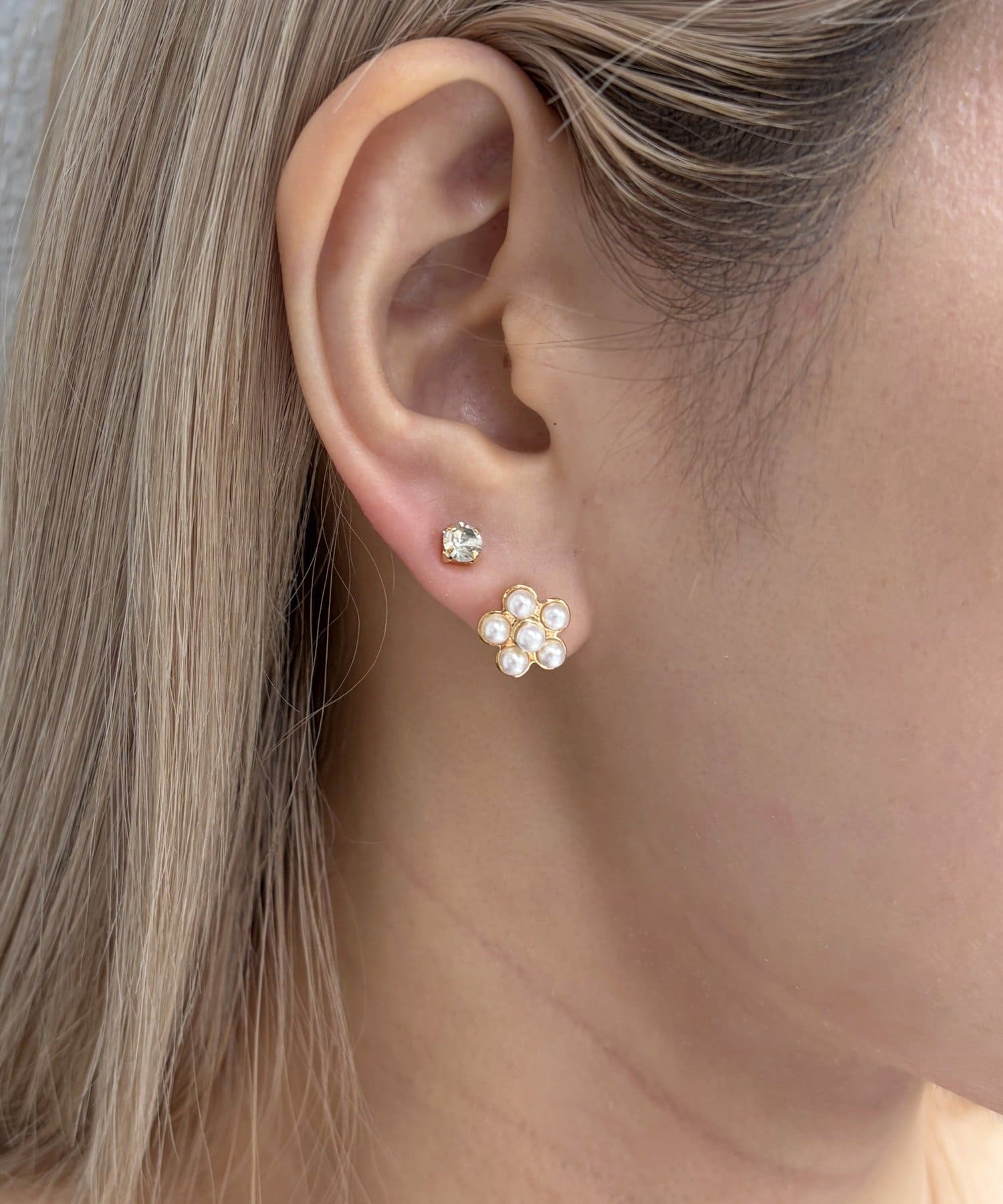 Lattice(ラティス) フラワーパールピアスセット(4P)