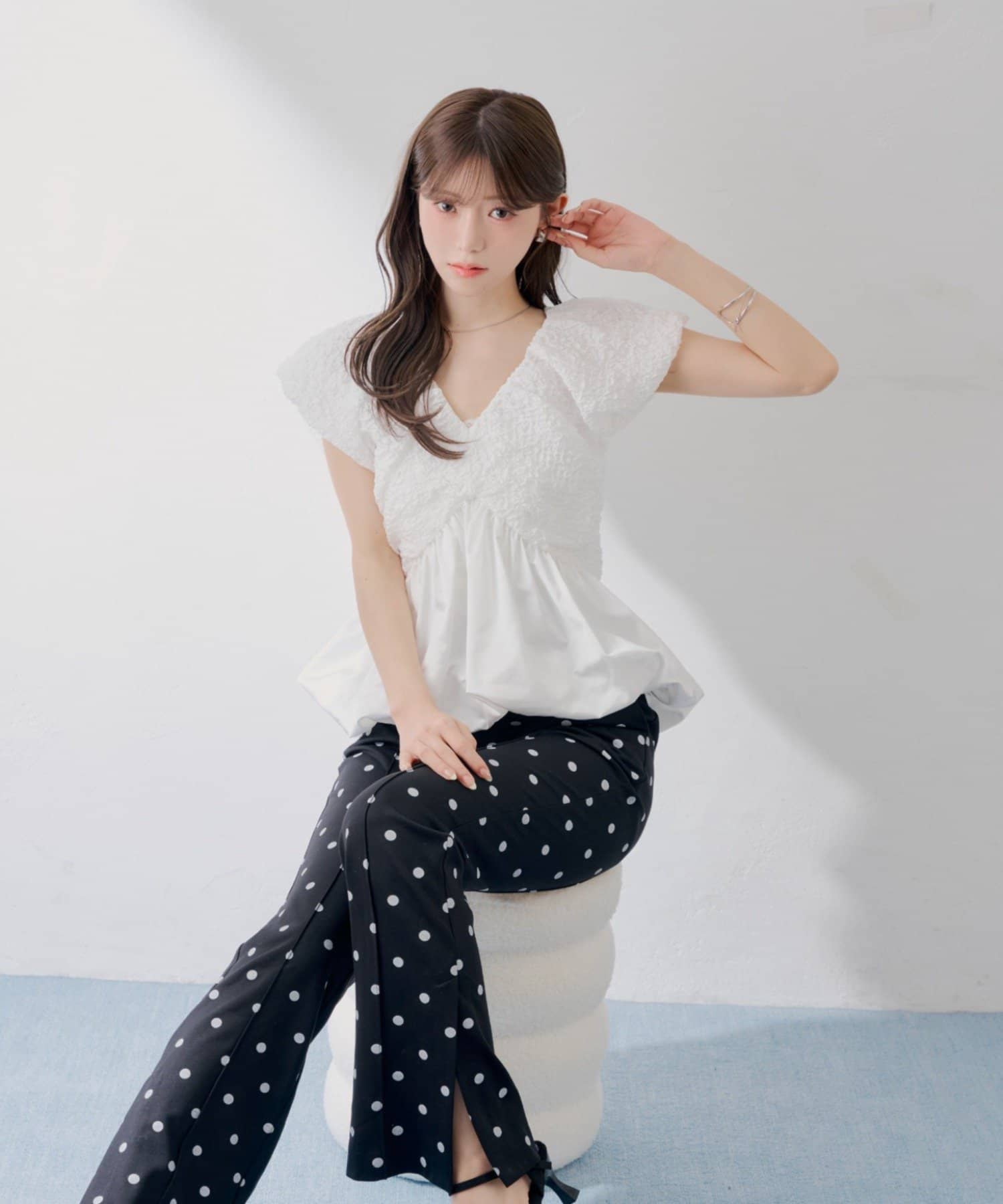 Chico(チコ) 【SALON by Chico】パフスリーブバルーンブラウス