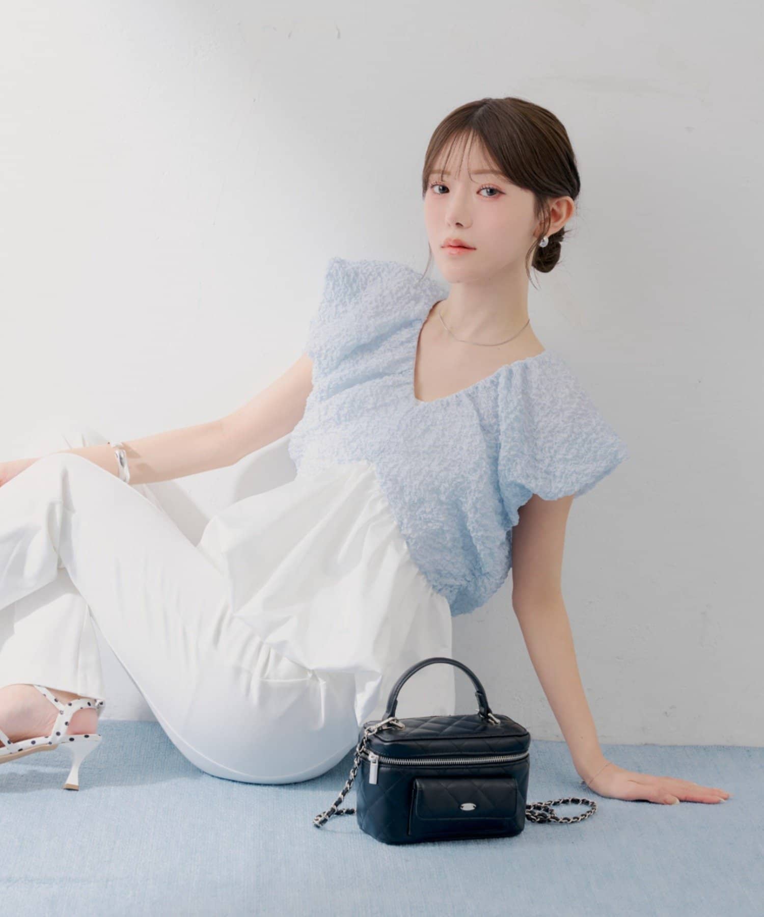 Chico(チコ) 【SALON by Chico】パフスリーブバルーンブラウス