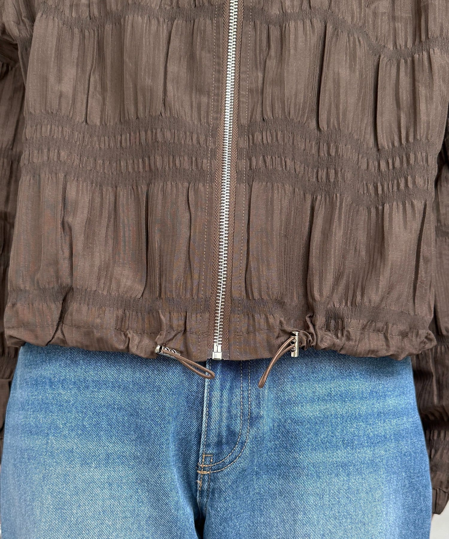 CPCM(シーピーシーエム) 段々シャーリングブルゾン