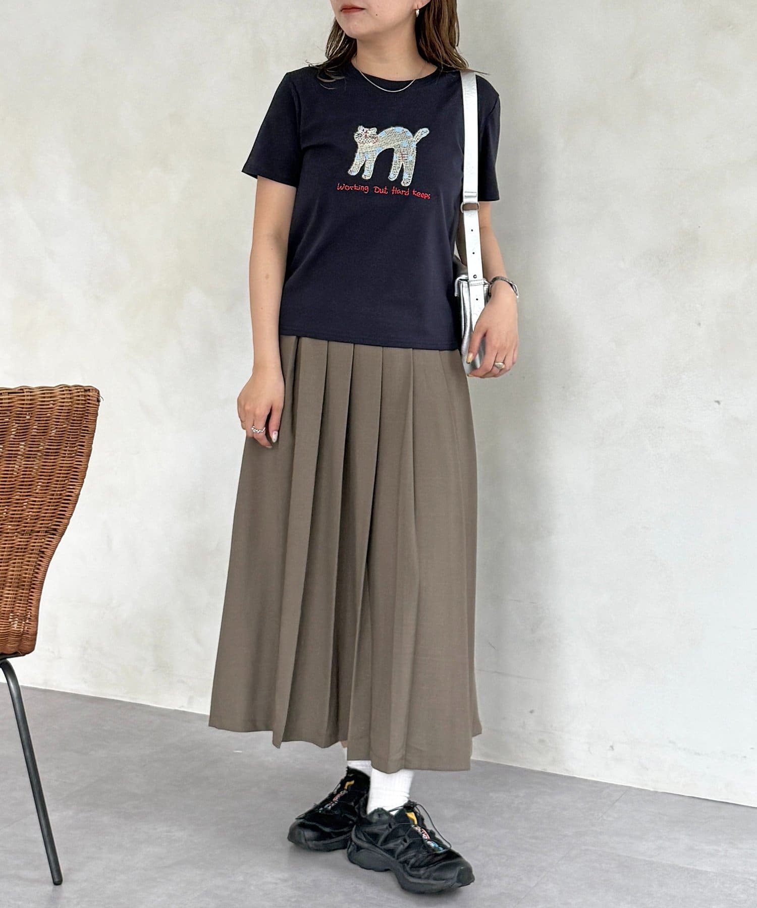 CPCM(シーピーシーエム) ネコ刺繍T