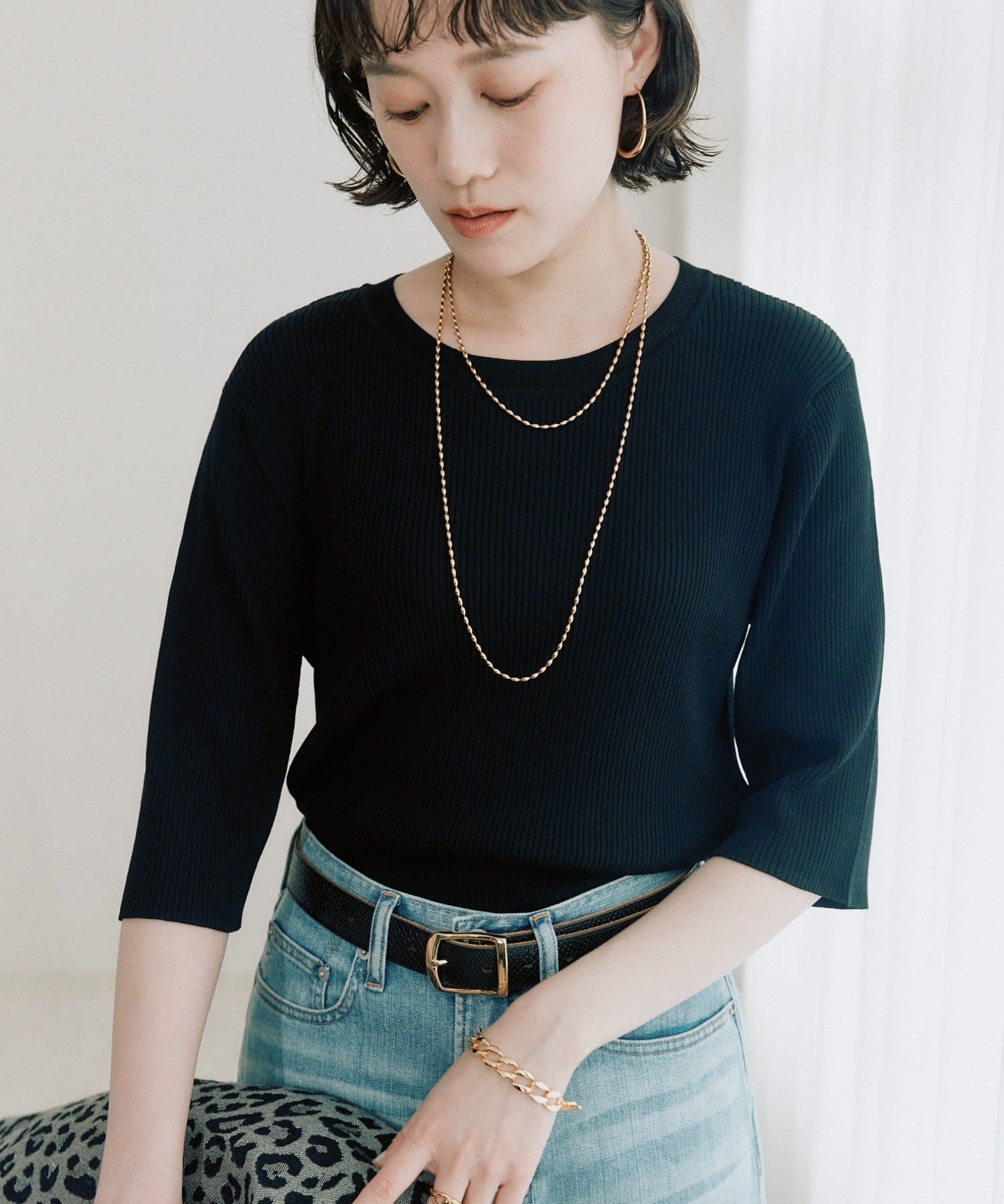 RIVE DROITE(リヴドロワ) 予約【ストレッチ性抜群】VIS/NYゴブソデリブニット