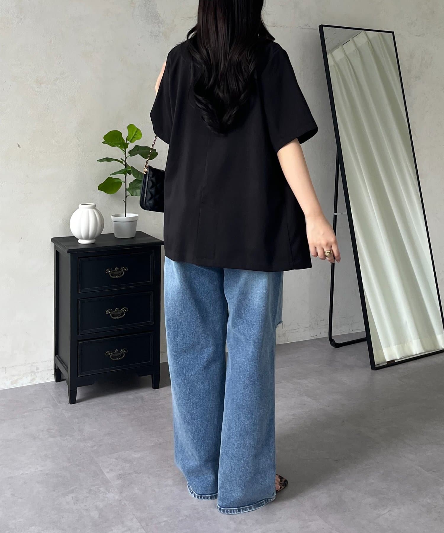 prose verse(プロズヴェール) リネンタッチWボタン半袖シャツジャケット