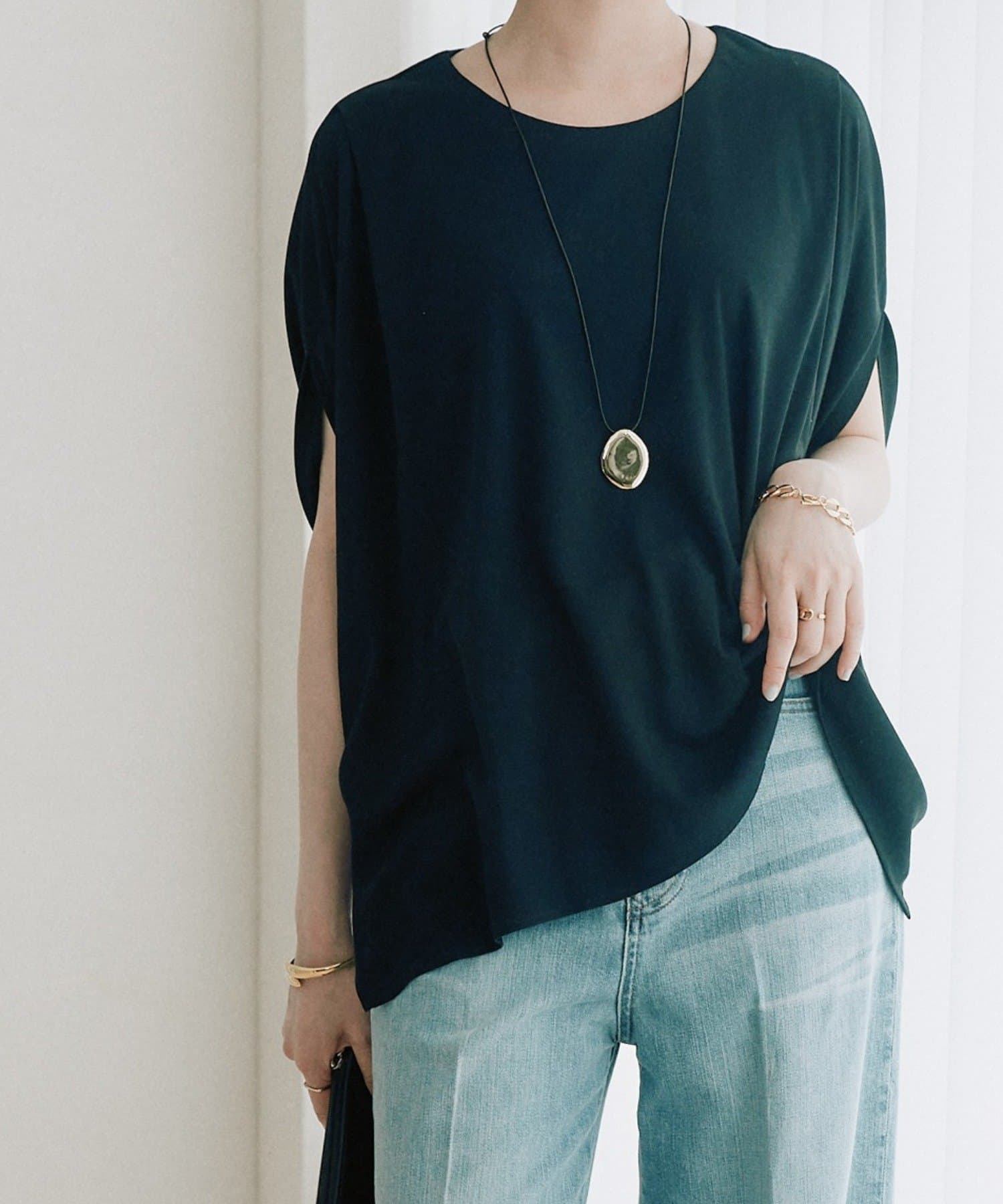 RIVE DROITE(リヴドロワ) 予約【吸水速乾/遮熱/接触冷感】クールタッチポンチョカットソー