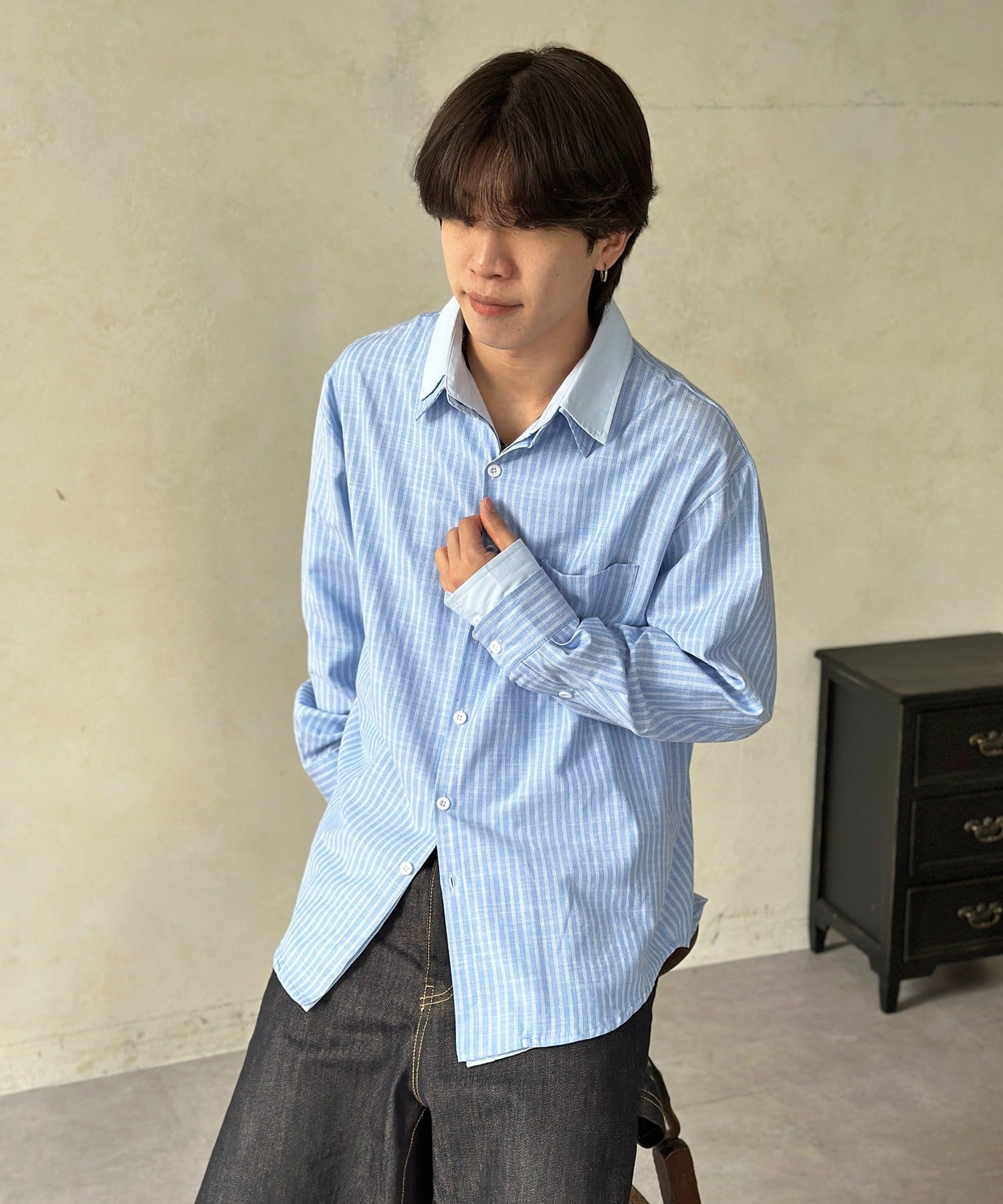 CPCM(シーピーシーエム) フェイクレイヤー長袖シャツ