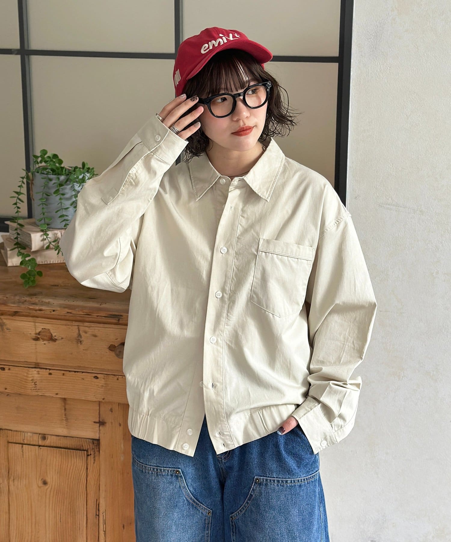 CPCM(シーピーシーエム) クロップドシャツブルゾン