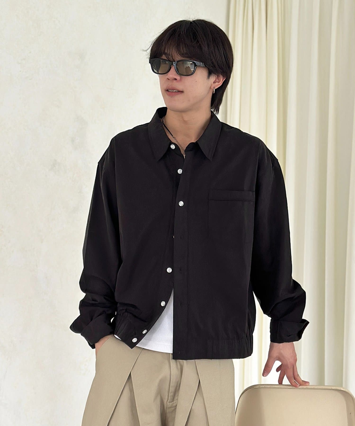 CPCM(シーピーシーエム) クロップドシャツブルゾン