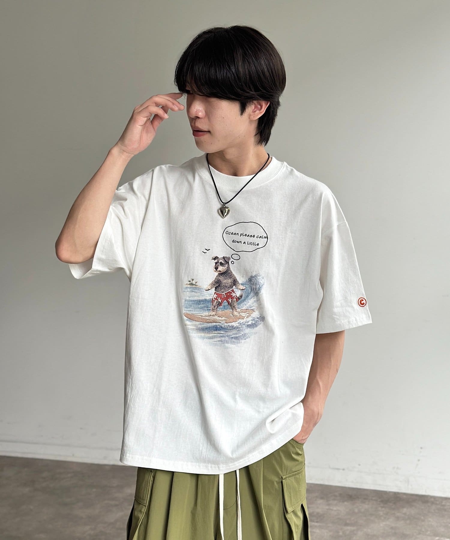 CPCM(シーピーシーエム) 刺繍アニマルプリントT