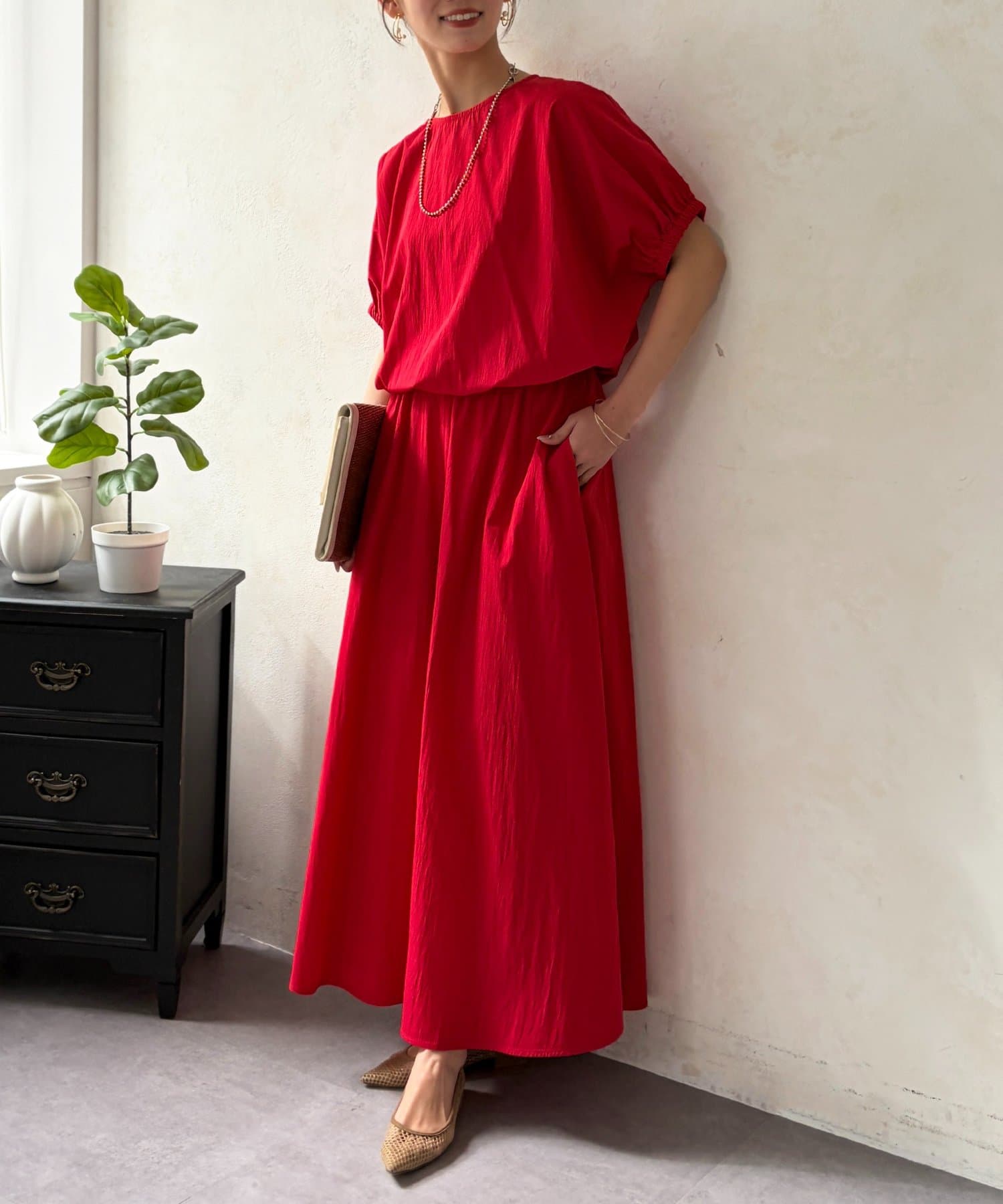 Chez toi(シェトワ) バルーンブラウス×スカートSET