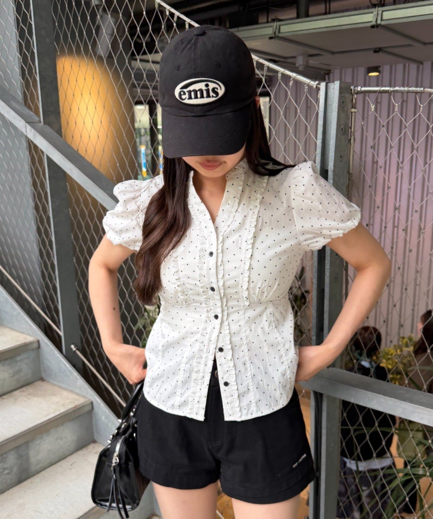 RAY CASSIN(レイカズン) 【5色展開 】スキッパーフリルシャツ