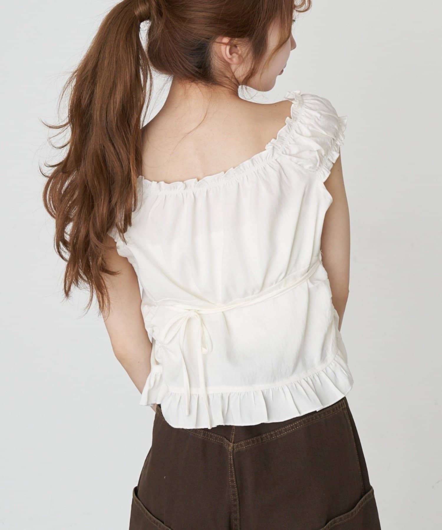 RAY CASSIN(レイカズン) 【無地 / ドット / チェック】コンパクトヘンリーネックブラウス