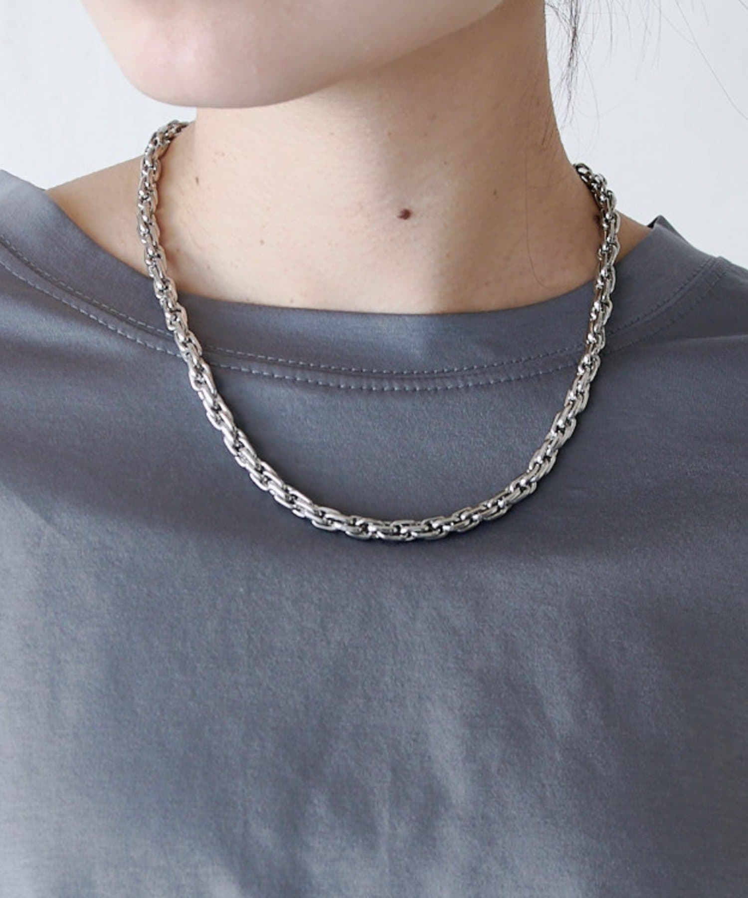 Lui's(ルイス) シルバーチェーンステンレスネックレス