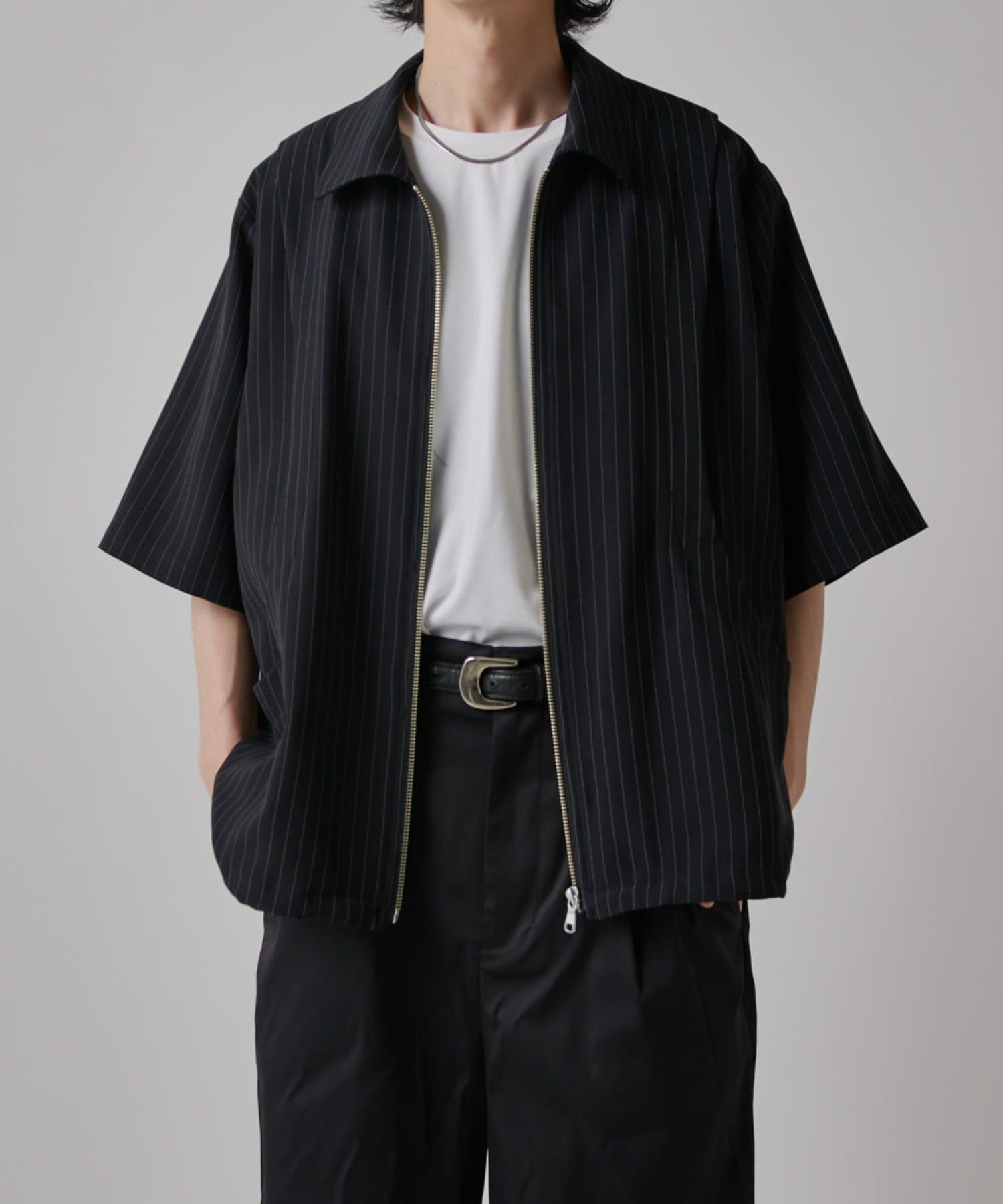 Lui's(ルイス) レイヤードジップ半袖シャツ