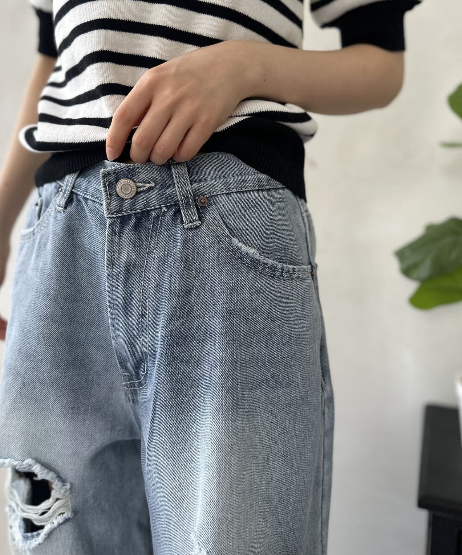 LOCUST(ローカスト) 【スタイルアップ】ダメージワイドパンツ