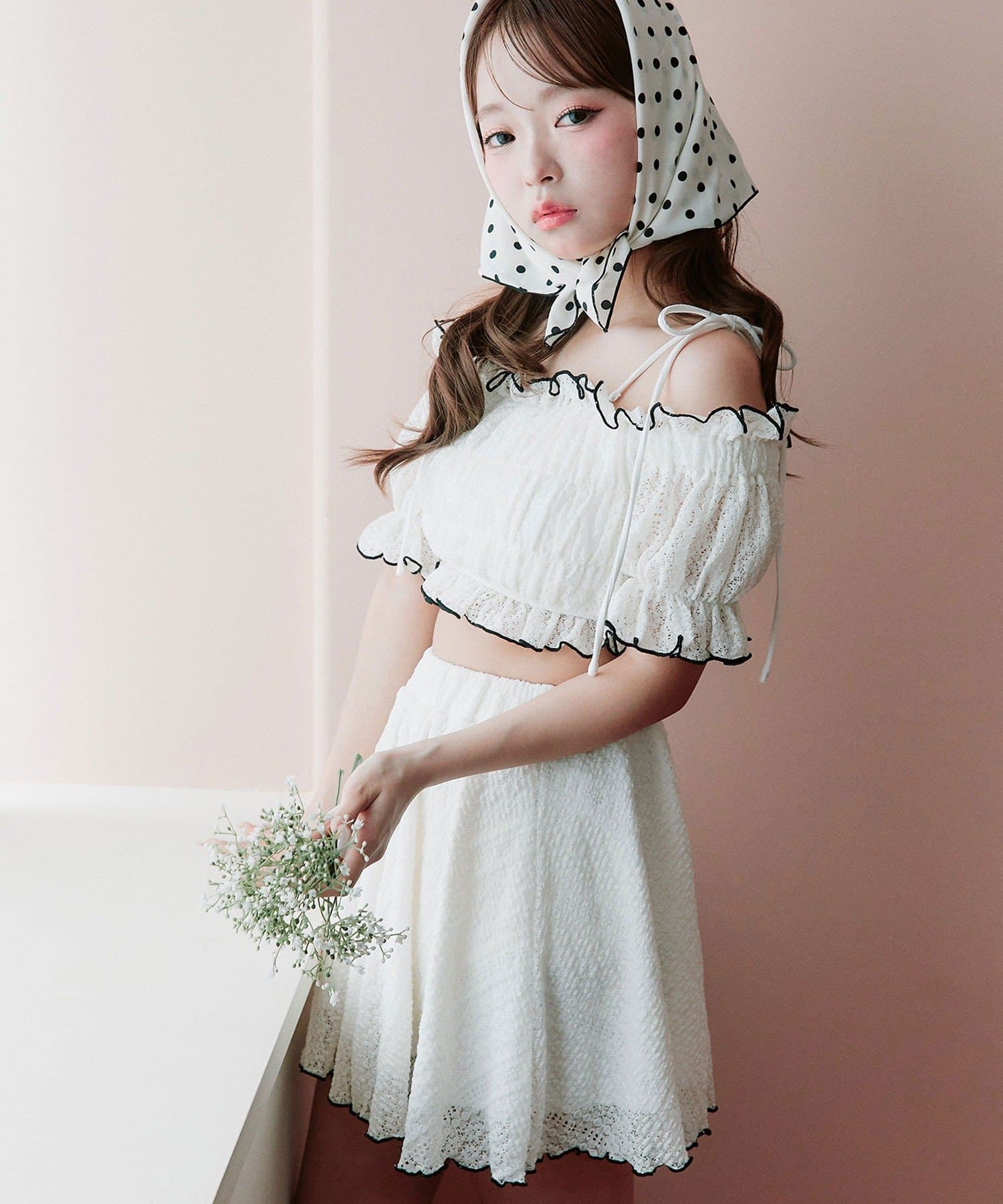 OLIVE des OLIVE(オリーブ デ オリーブ) レースシャーリングswimwear