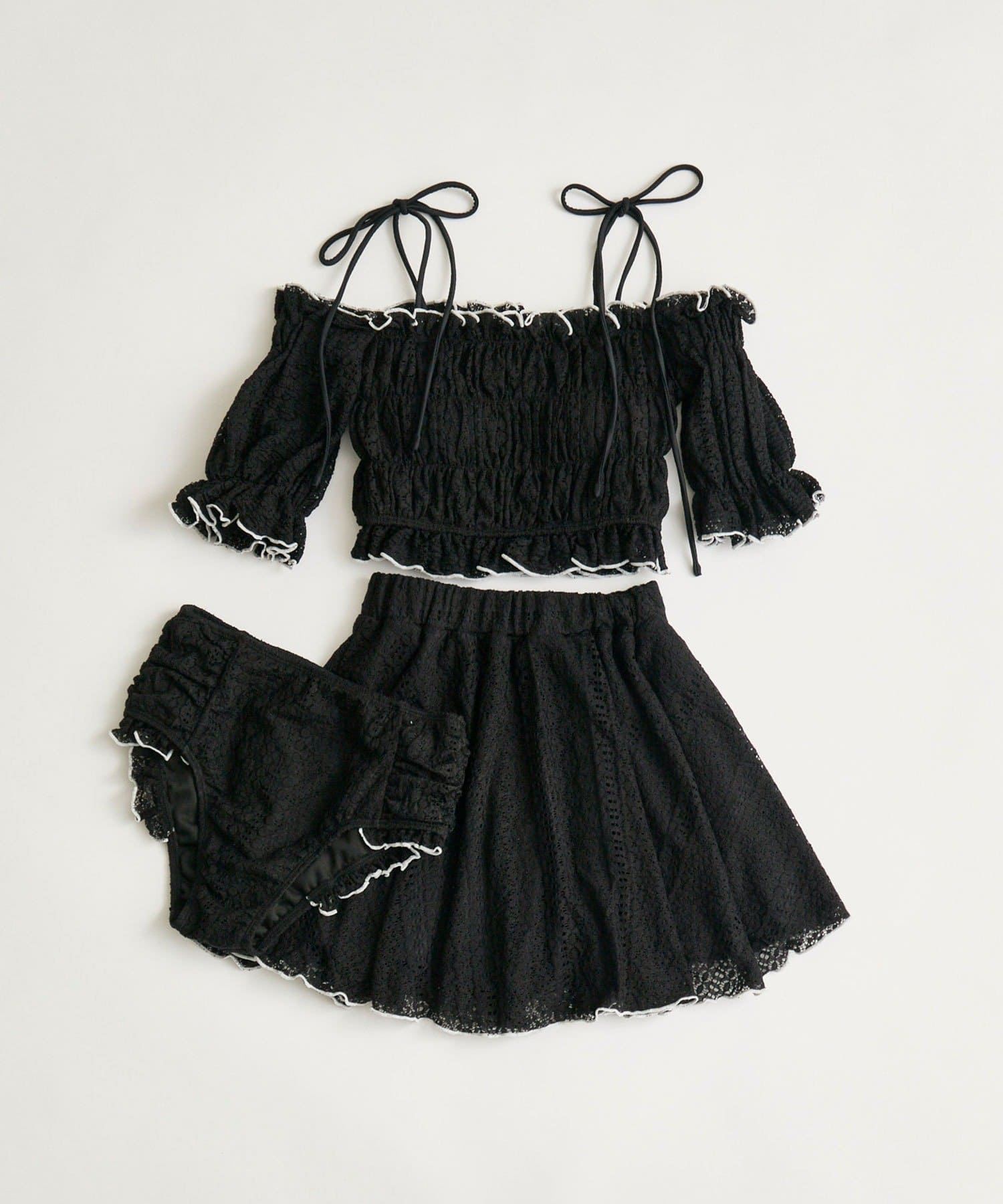 OLIVE des OLIVE(オリーブ デ オリーブ) レースシャーリングswimwear