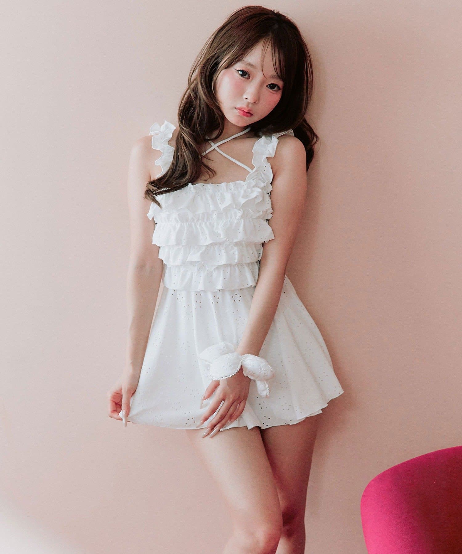 OLIVE des OLIVE(オリーブ デ オリーブ) フリルチュニックswimwear