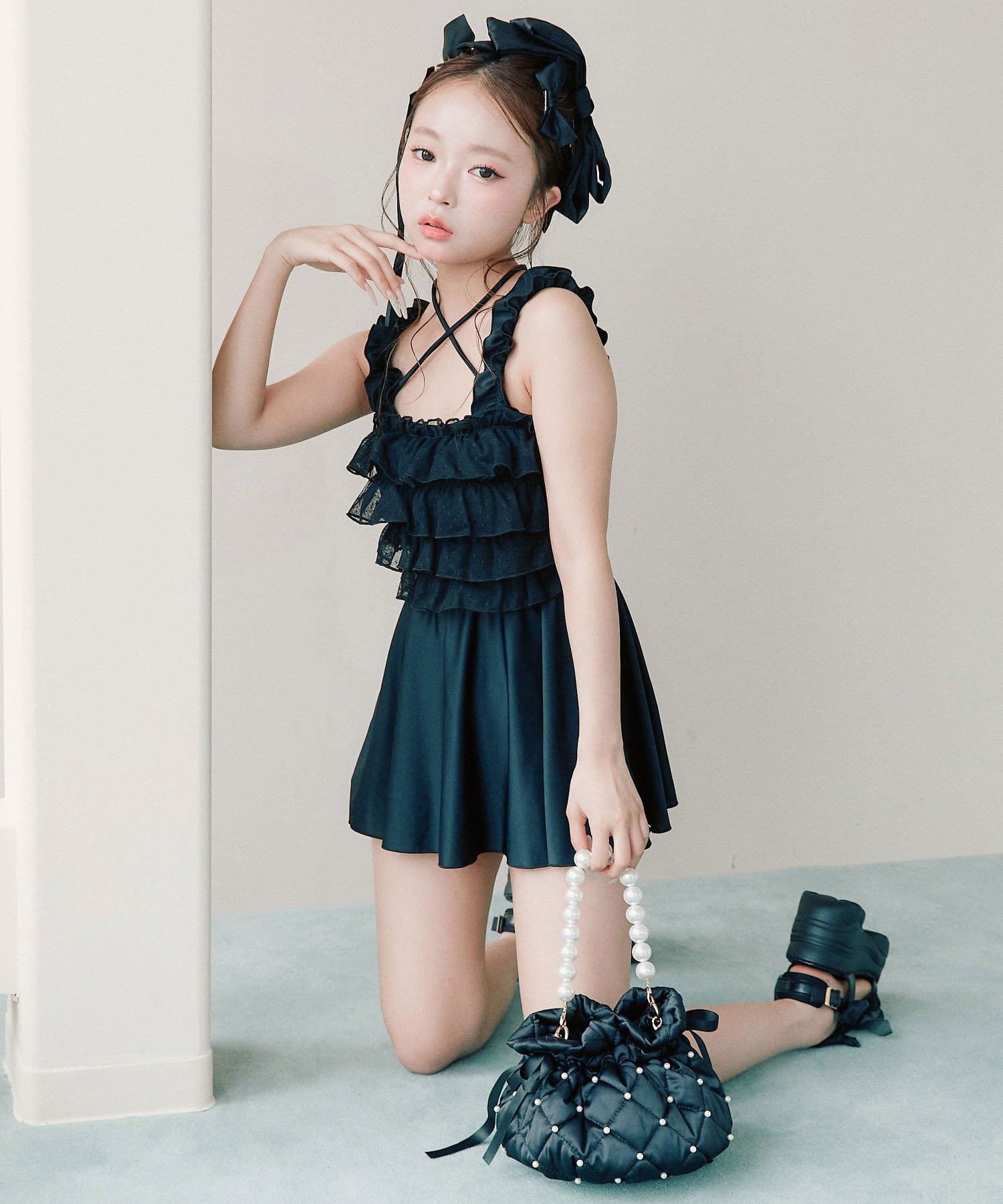 OLIVE des OLIVE(オリーブ デ オリーブ) フリルチュニックswimwear