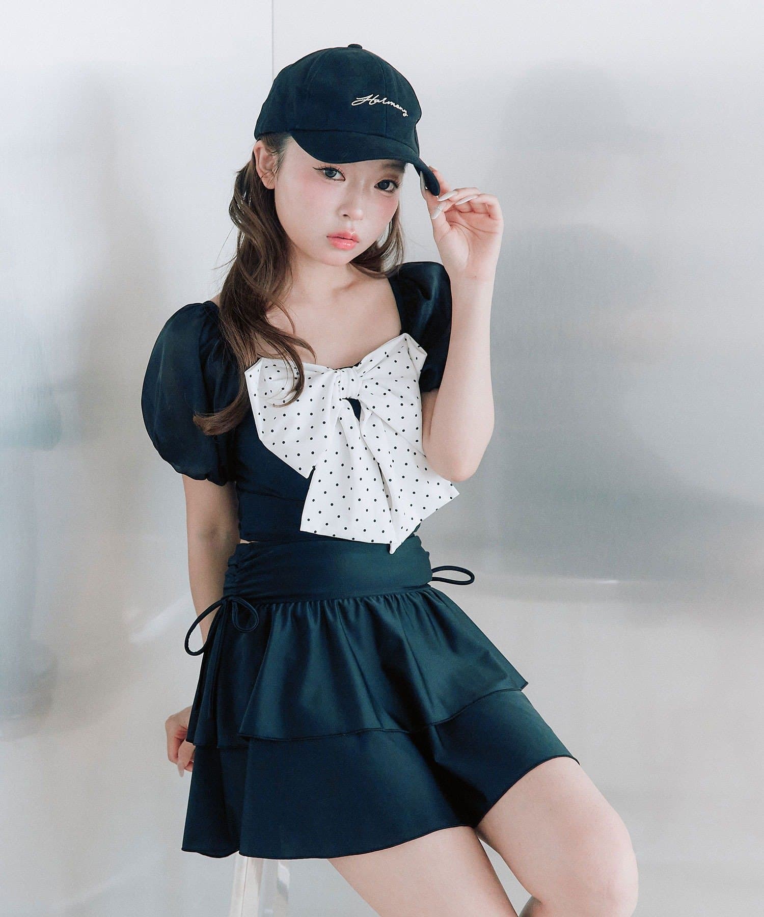 OLIVE des OLIVE(オリーブ デ オリーブ) 胸リボンswimwear