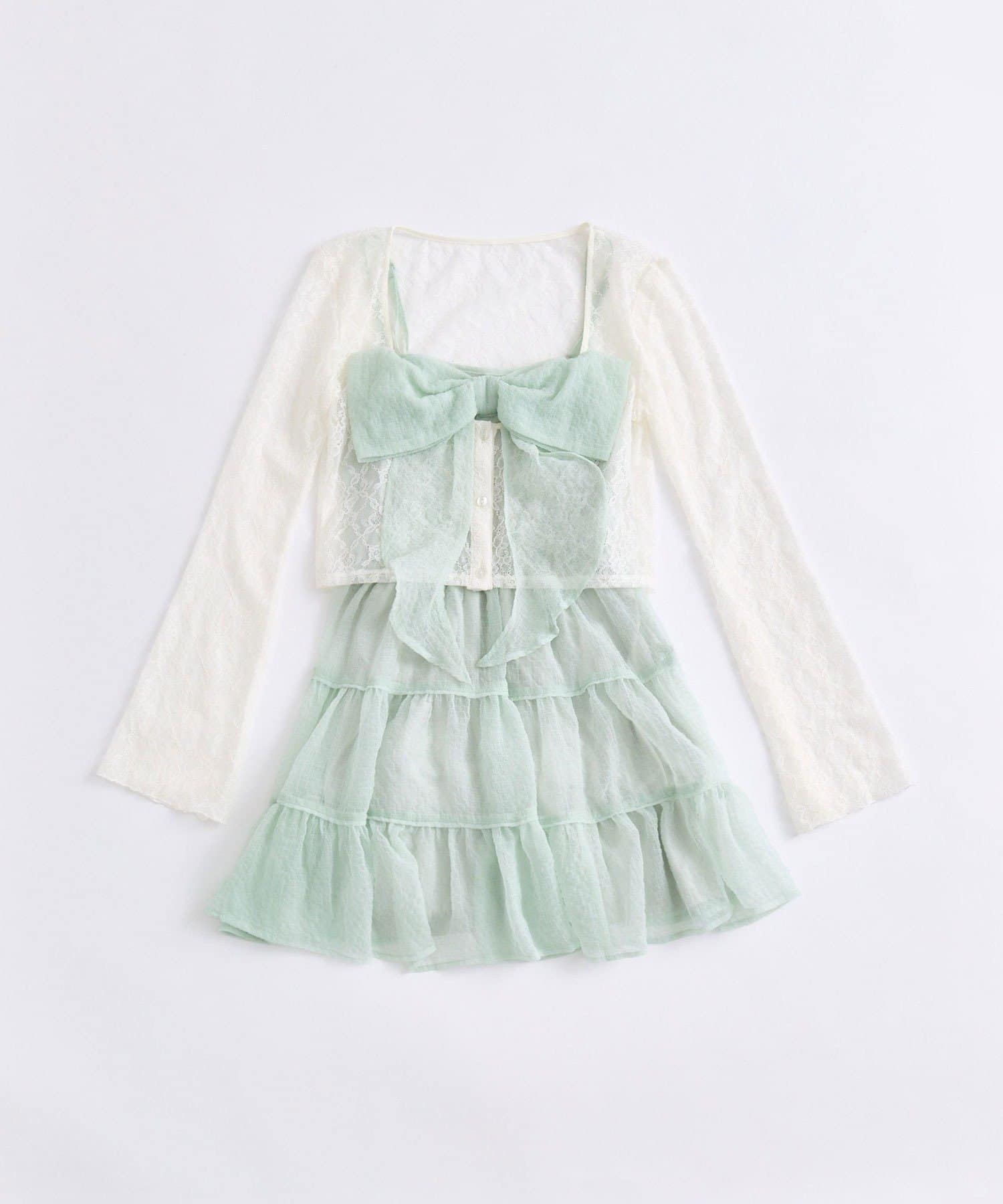 OLIVE des OLIVE(オリーブ デ オリーブ) Piqniqueリボンセットワンピ