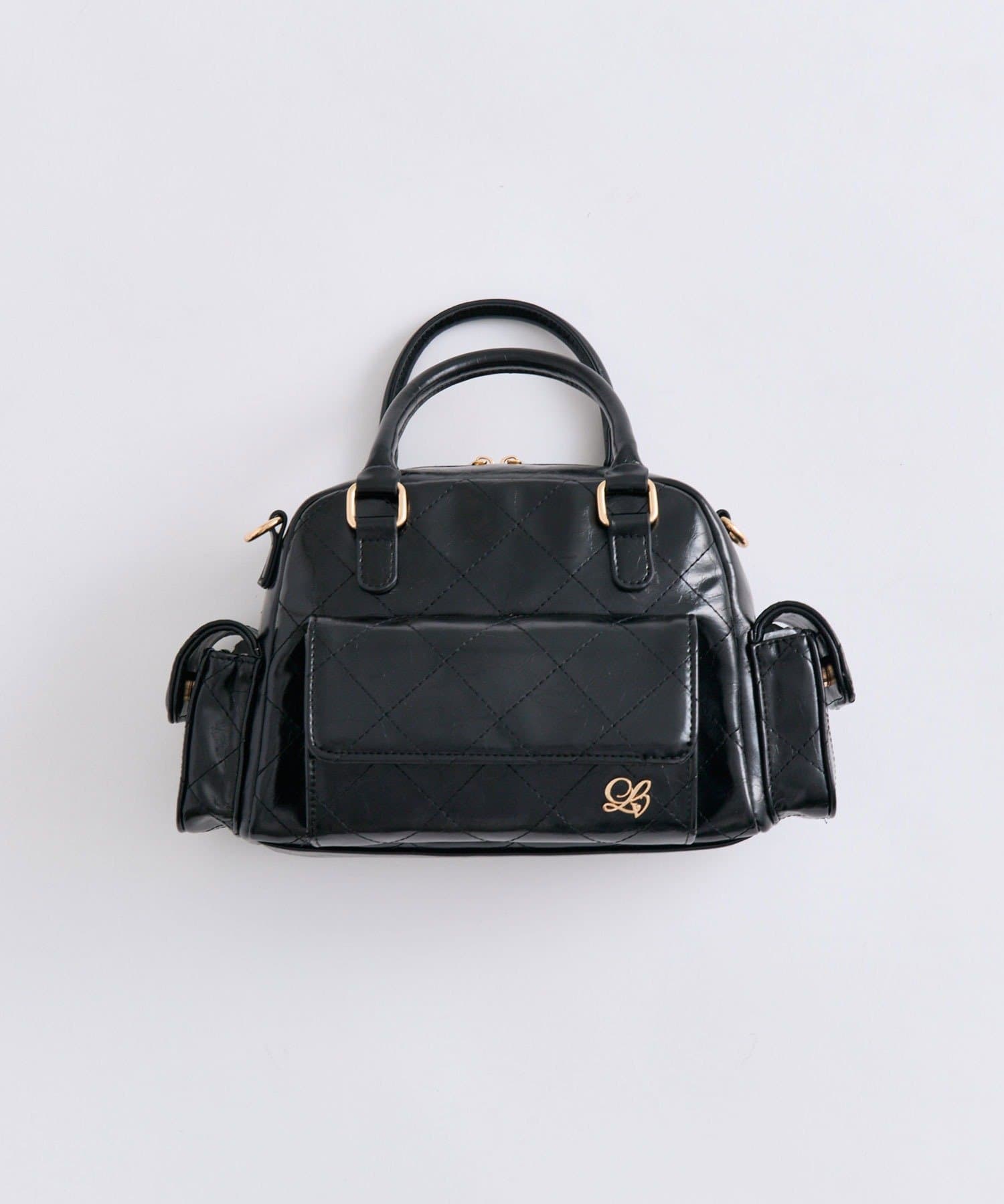 OLIVE des OLIVE(オリーブ デ オリーブ) マルチポケットステッチボストンバッグ