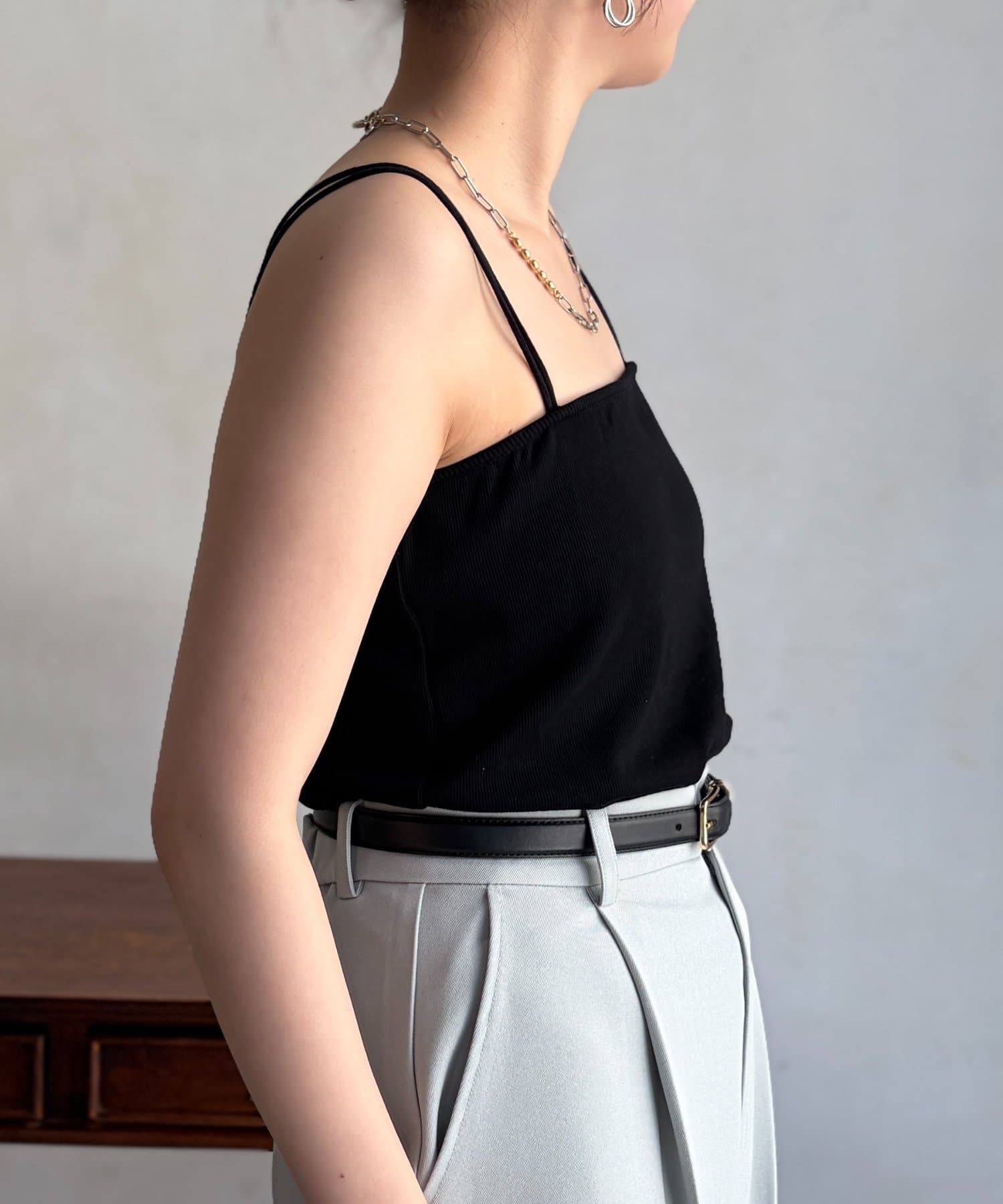 Chez toi(シェトワ) カップ付きテレコキャミ