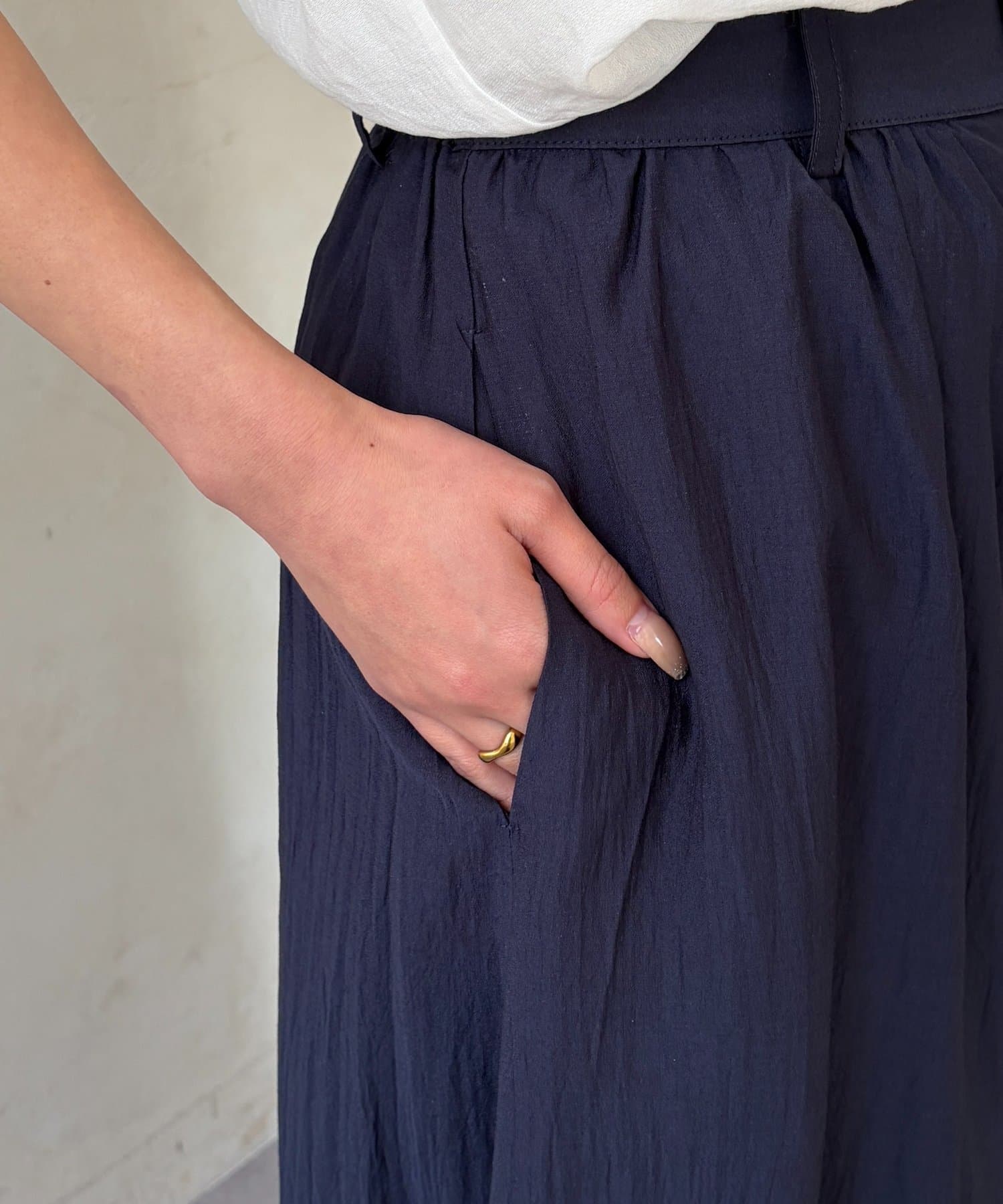 Chez toi(シェトワ) 落ち感フレアワイドパンツ