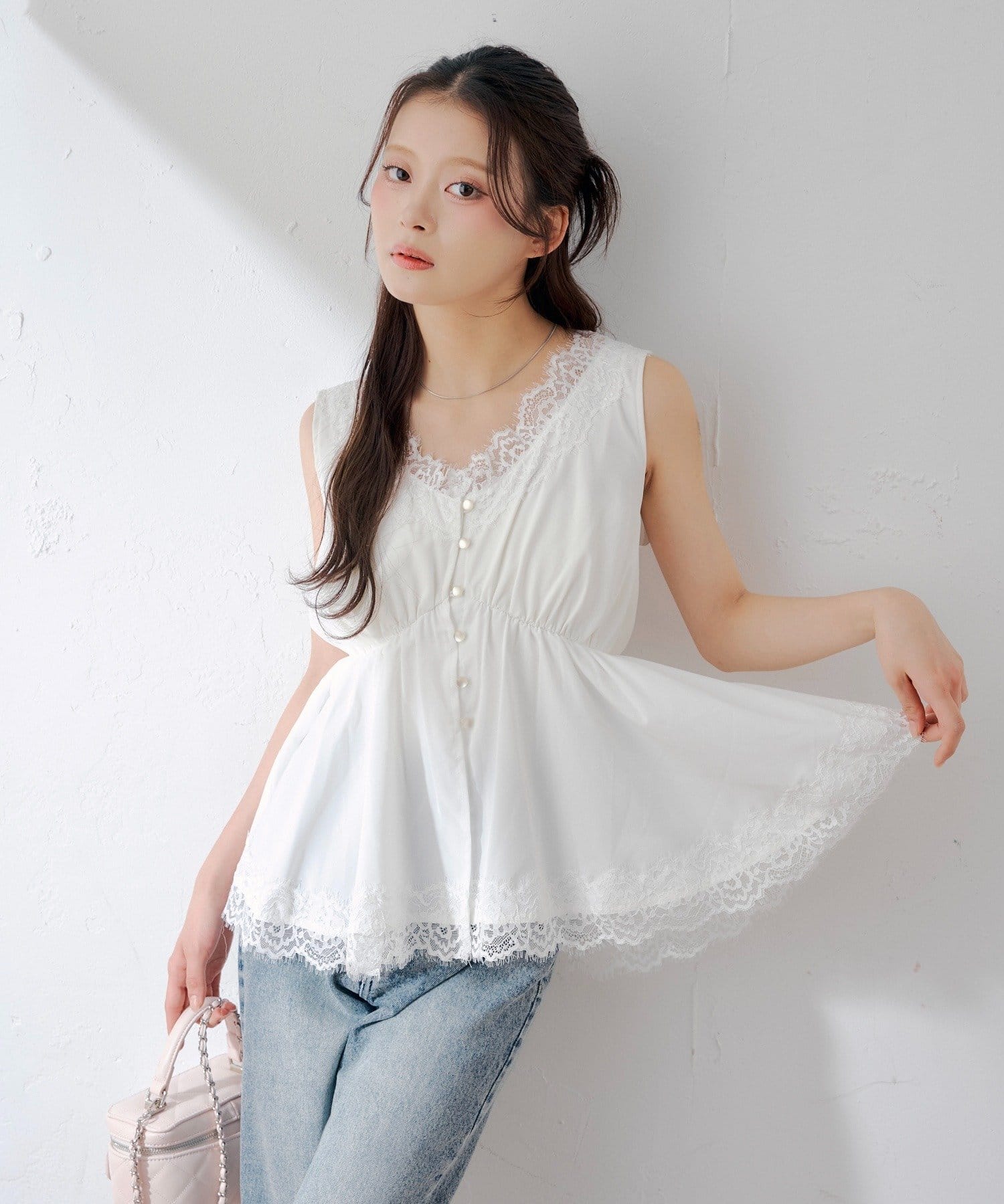 Chico(チコ) ペプラムランジェリーブラウス