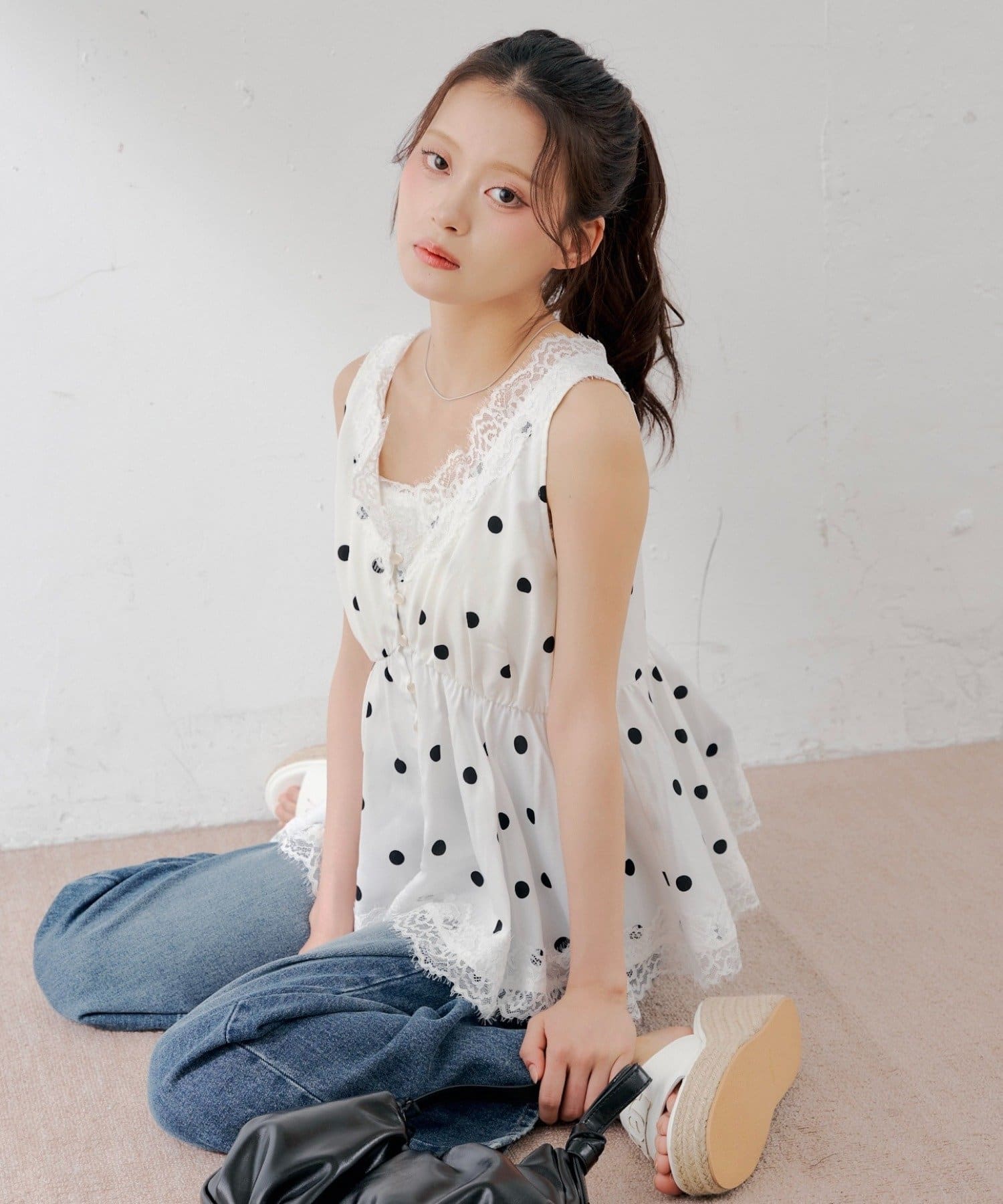 Chico(チコ) ペプラムランジェリーブラウス