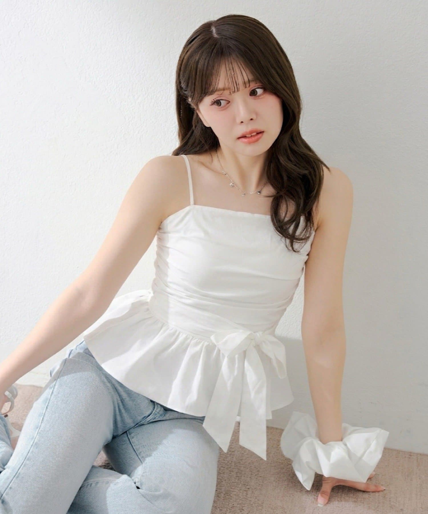 Chico(チコ) バルーンペプラムトップス+シュシュセット