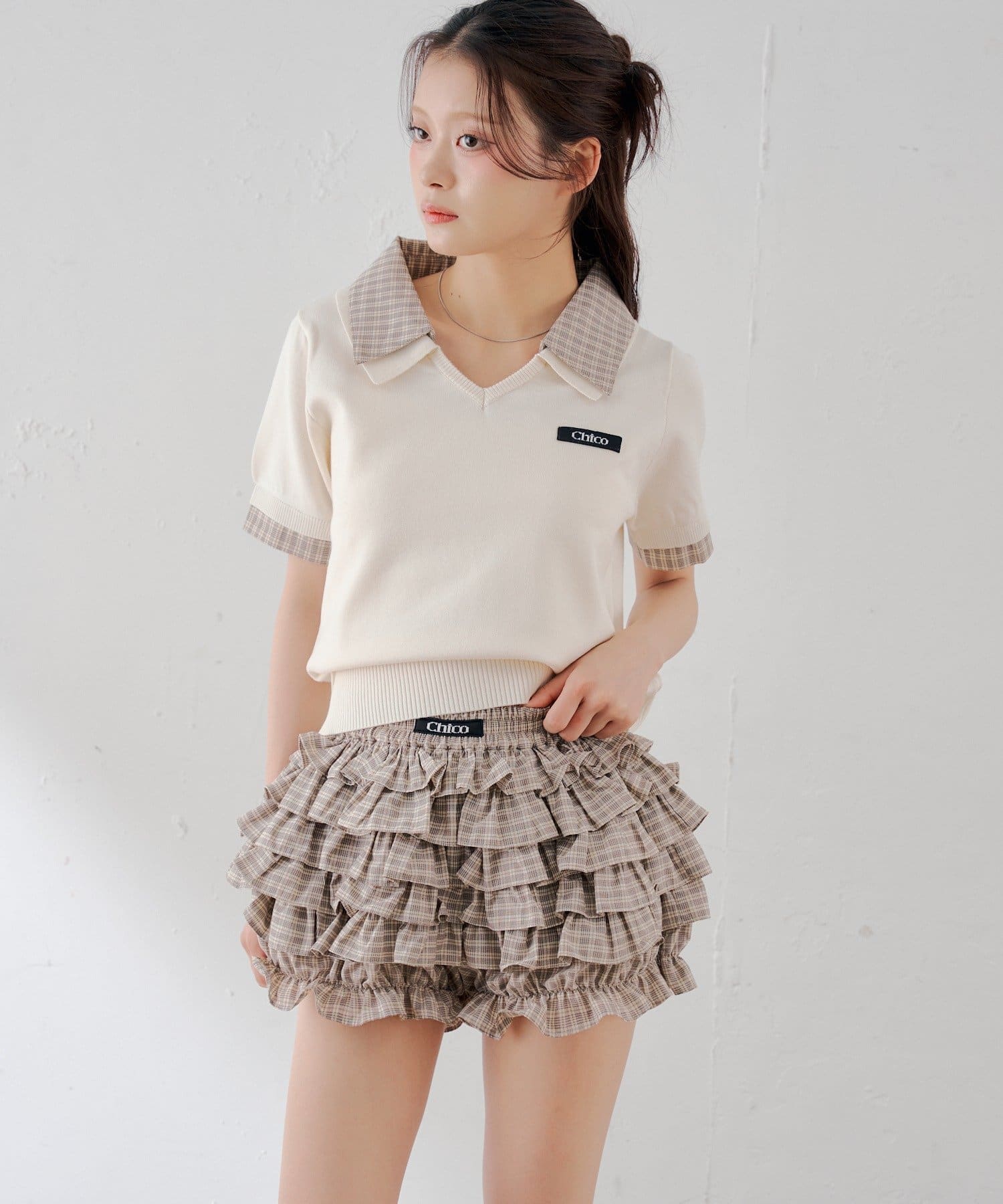 Chico(チコ) フリルティアードショートパンツ