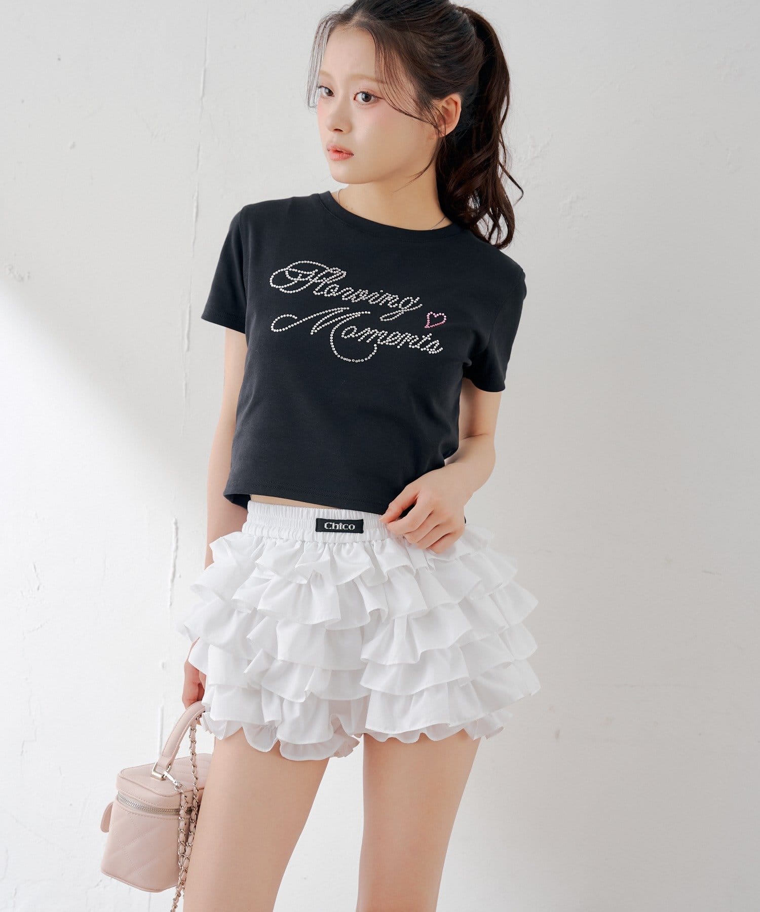 Chico(チコ) フリルティアードショートパンツ