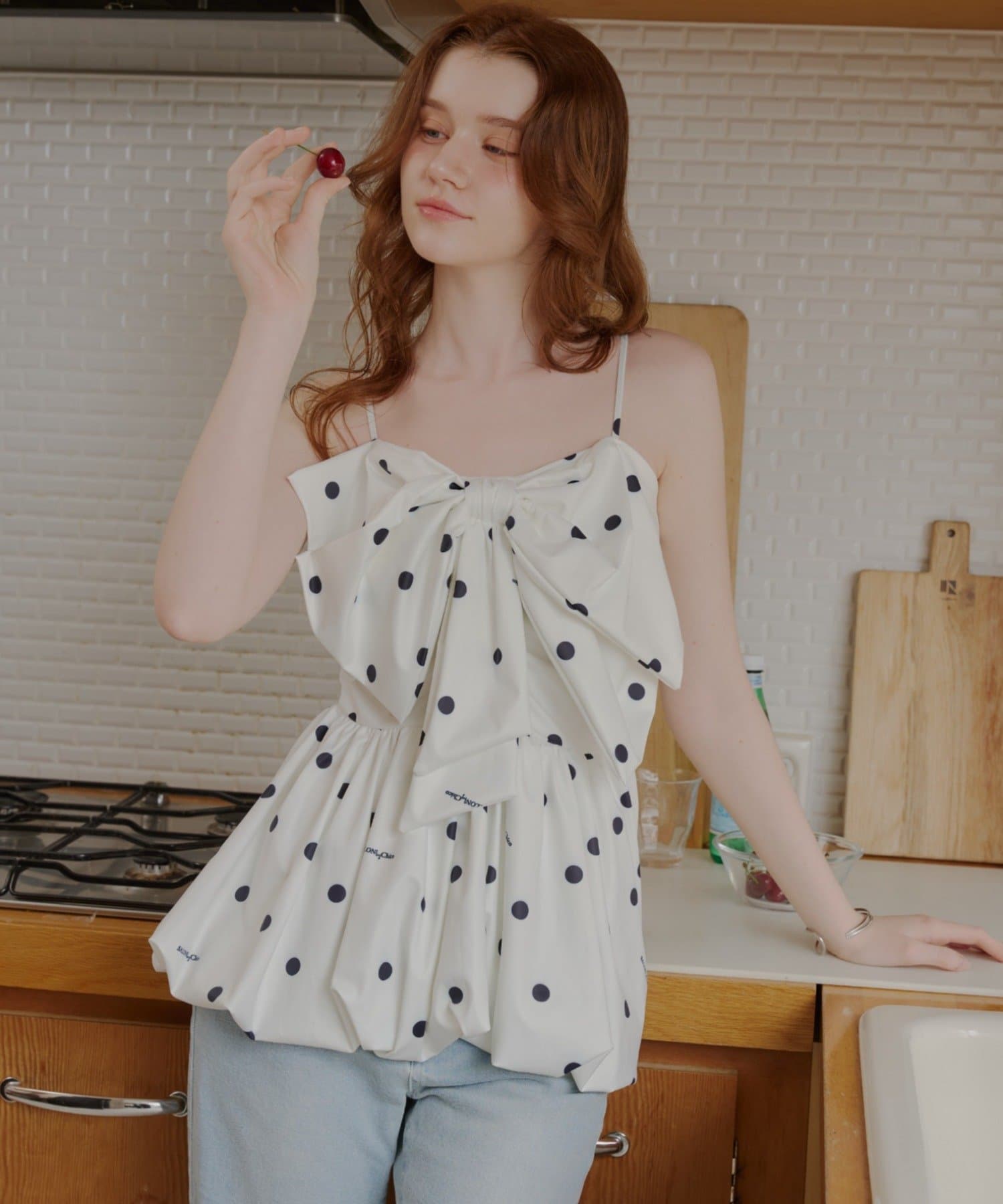 Chico(チコ) 水着/SET ITEM【SALON by Chico】フロントBIGリボンワンピース+ショーツセット