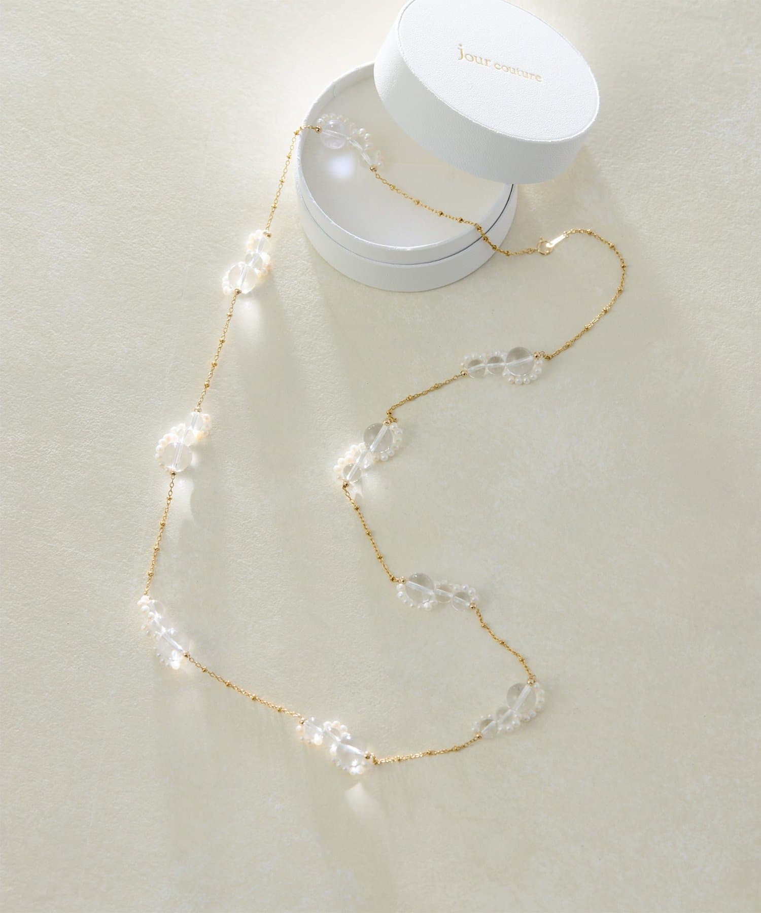 Whim Gazette(ウィム ガゼット) 《別注》  jour couture/パールモチーフロングネックレス