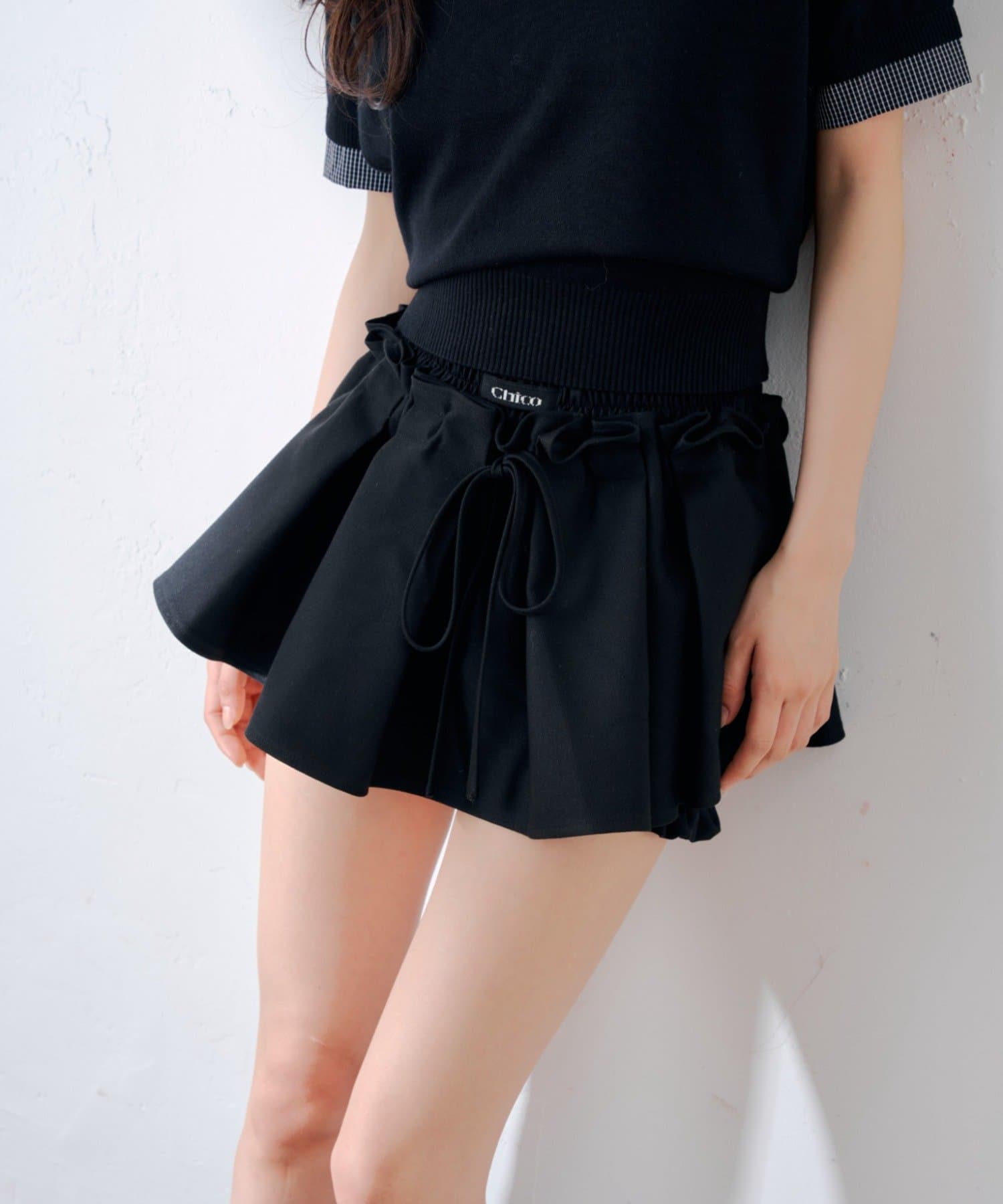 Chico(チコ) レイヤードフレアミニスカート