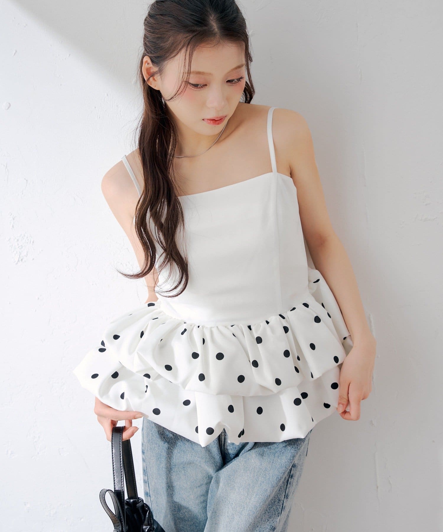 Chico(チコ) ティアードバルーンペプラムブラウス