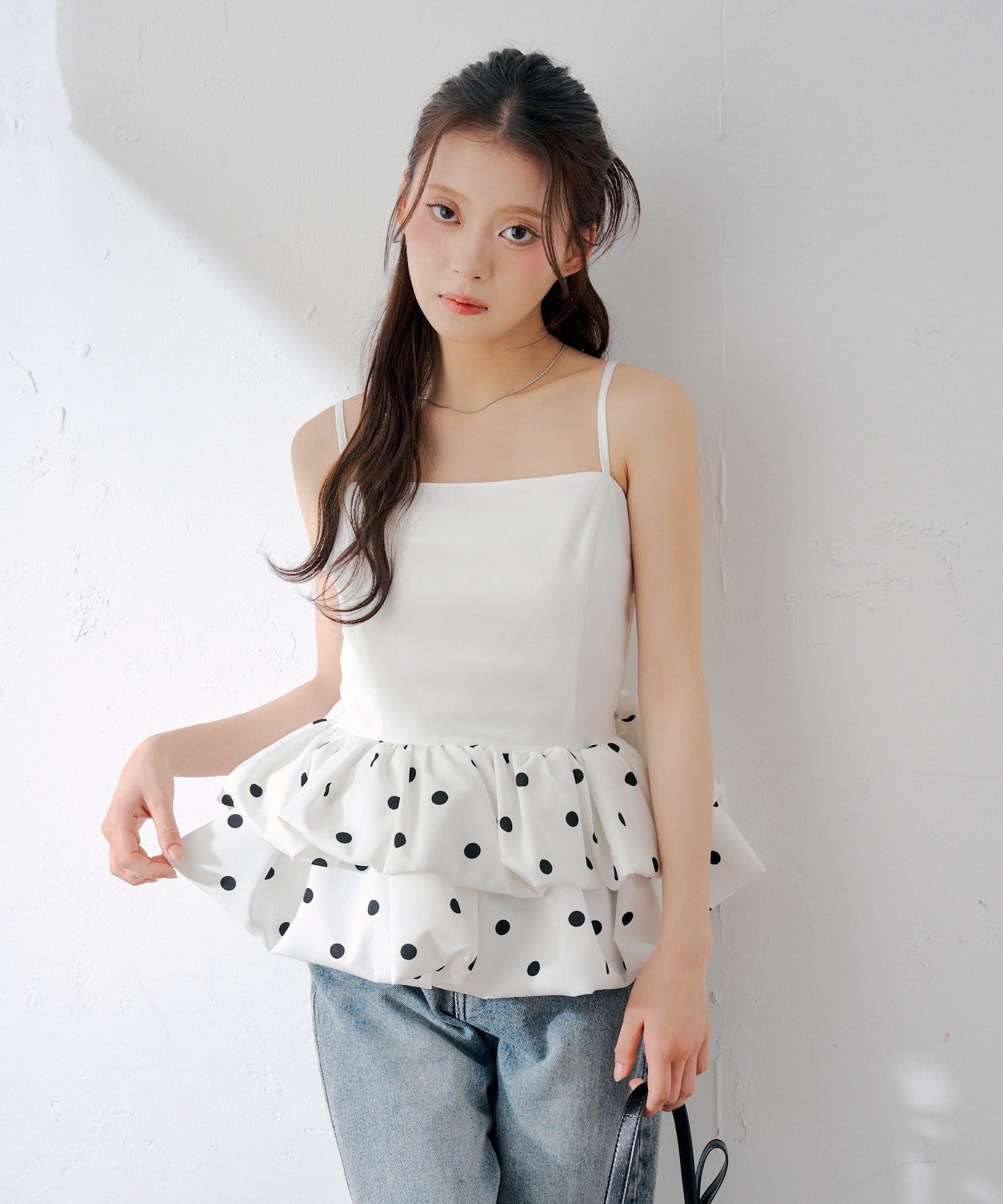 Chico(チコ) ティアードバルーンペプラムブラウス