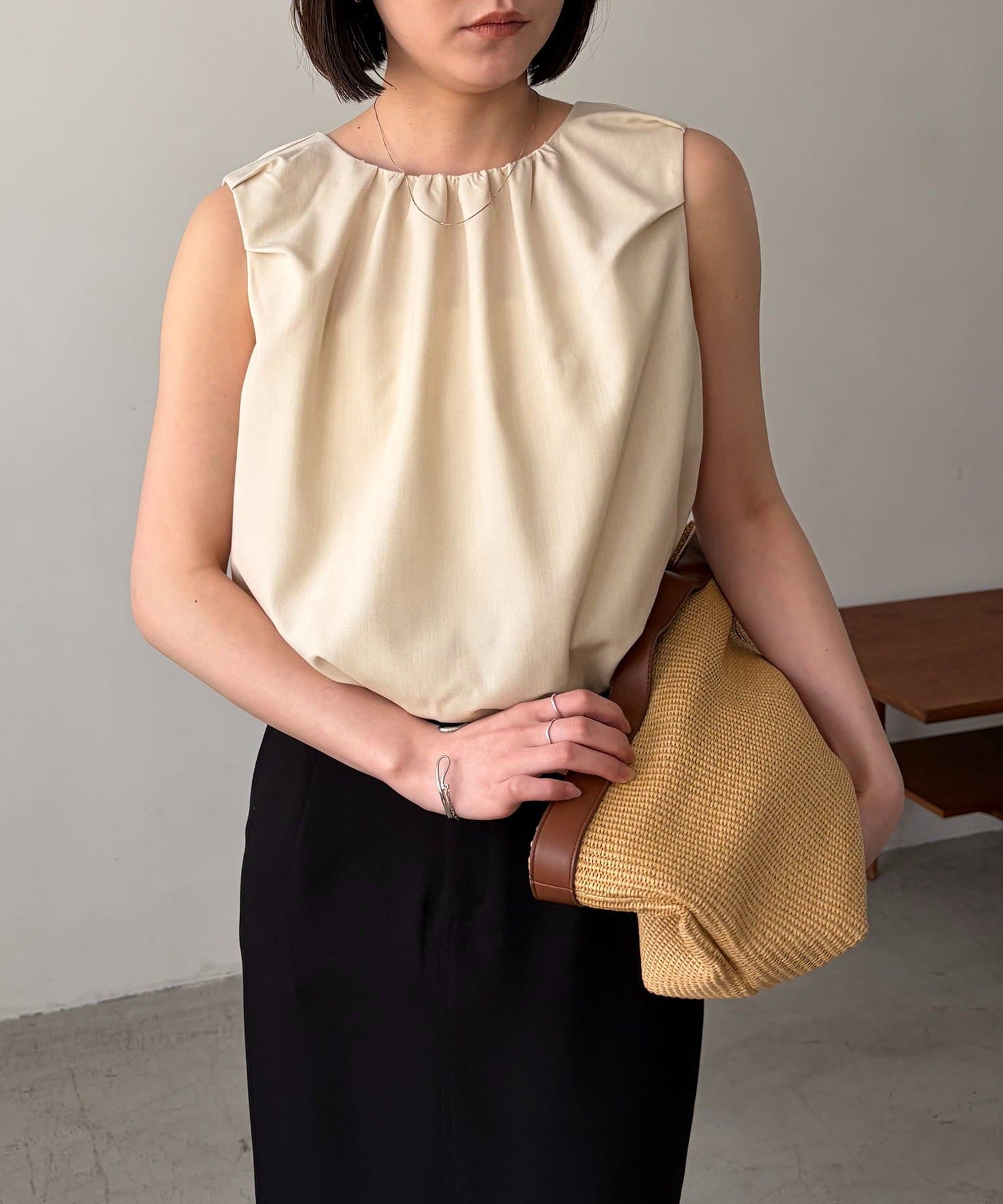 CAPRICIEUX LE'MAGE(カプリシュレマージュ) 【前後2WAY】ドロップリボンバルーンブラウス