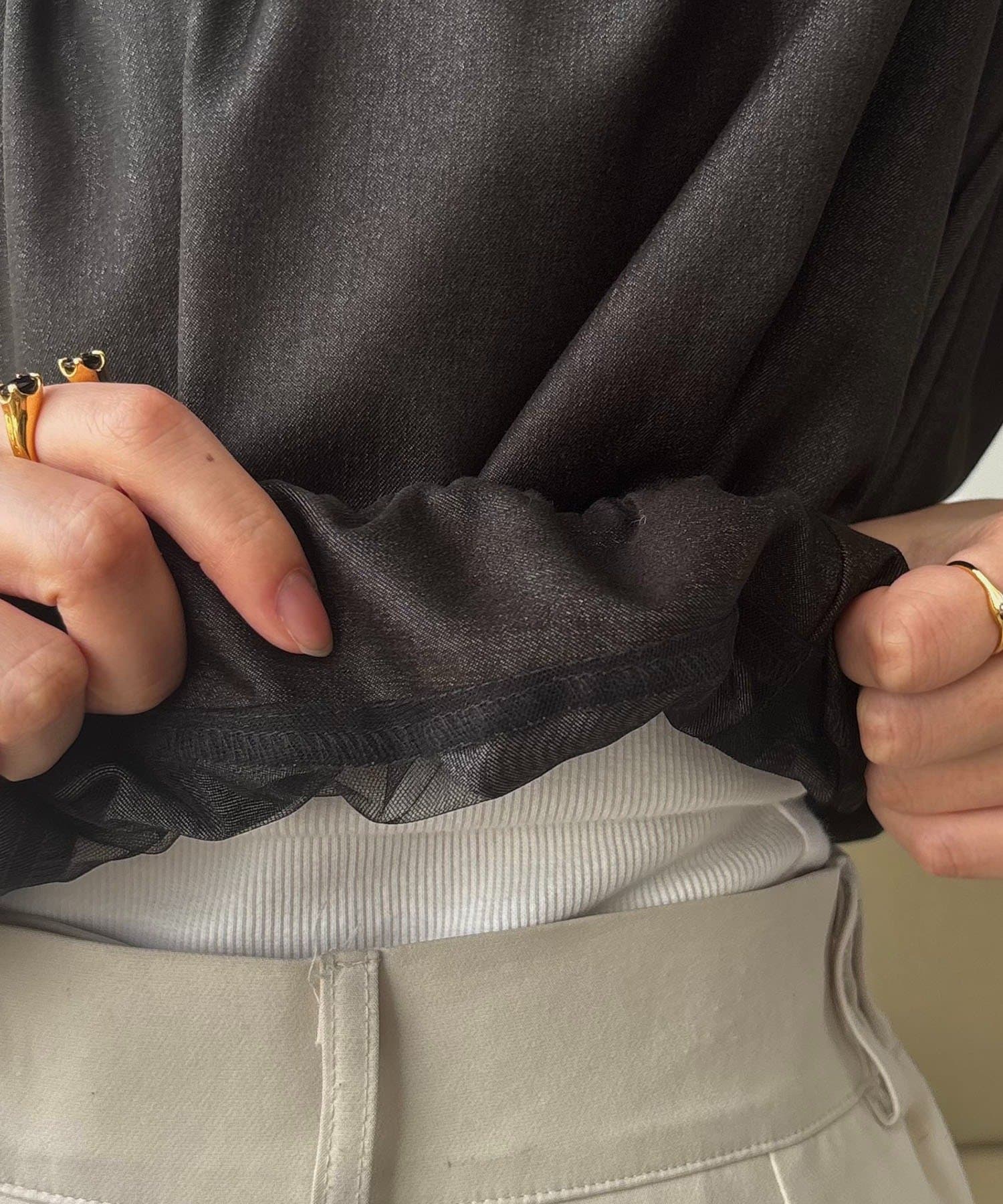 CAPRICIEUX LE'MAGE(カプリシュレマージュ) 【前後2WAY】ドロップリボンバルーンブラウス