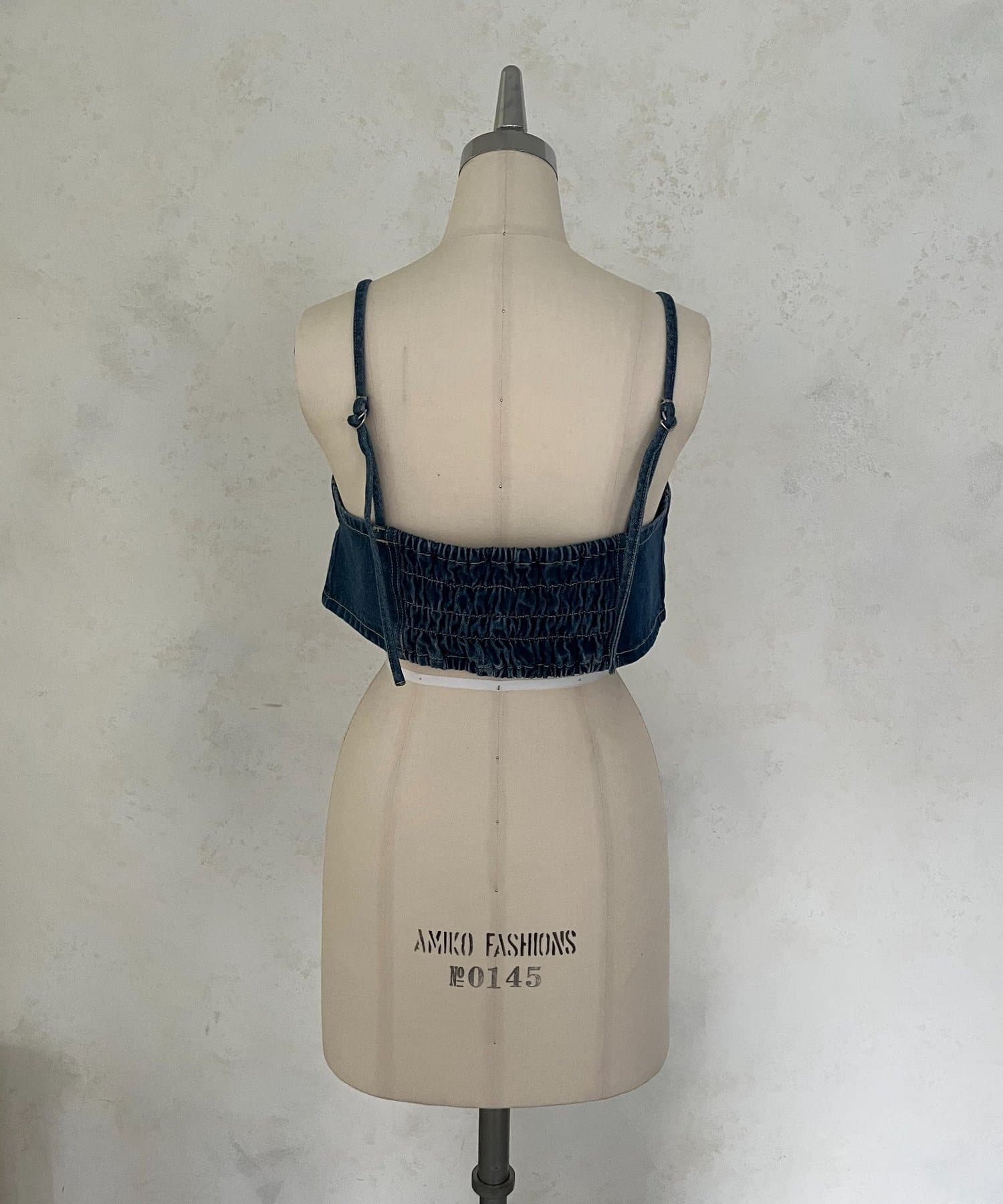 prose verse(プロズヴェール) 【セットアイテム】デニムビスチェ×ペプラムブラウス