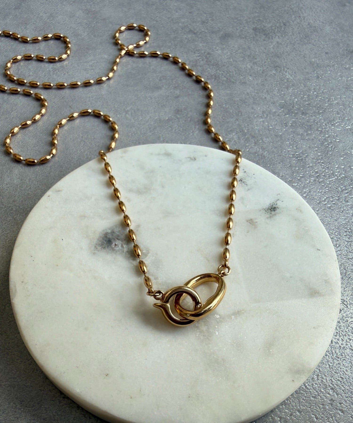 DOUDOU(ドゥドゥ) オーバルロングチェーンネックレス