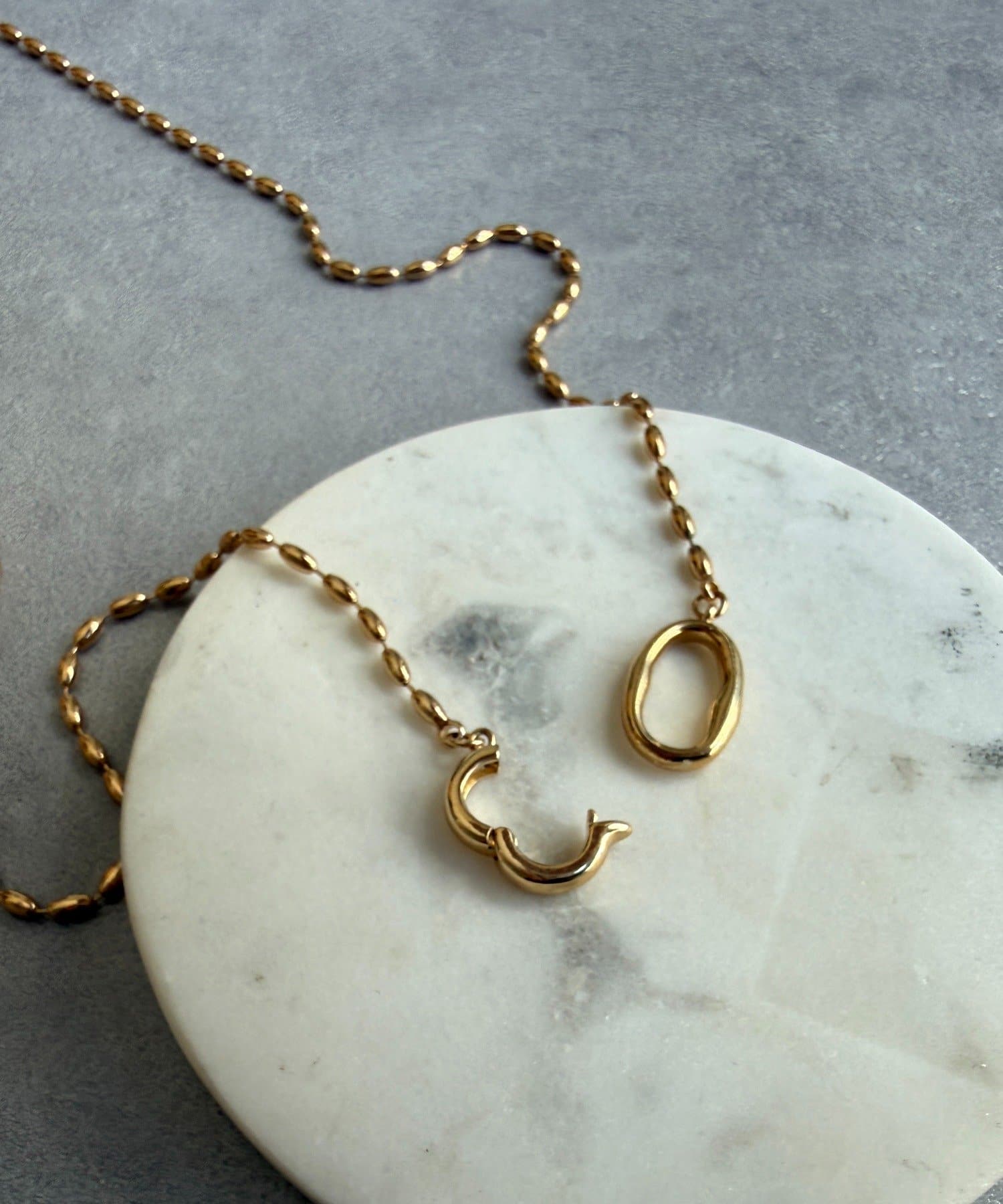 DOUDOU(ドゥドゥ) オーバルロングチェーンネックレス