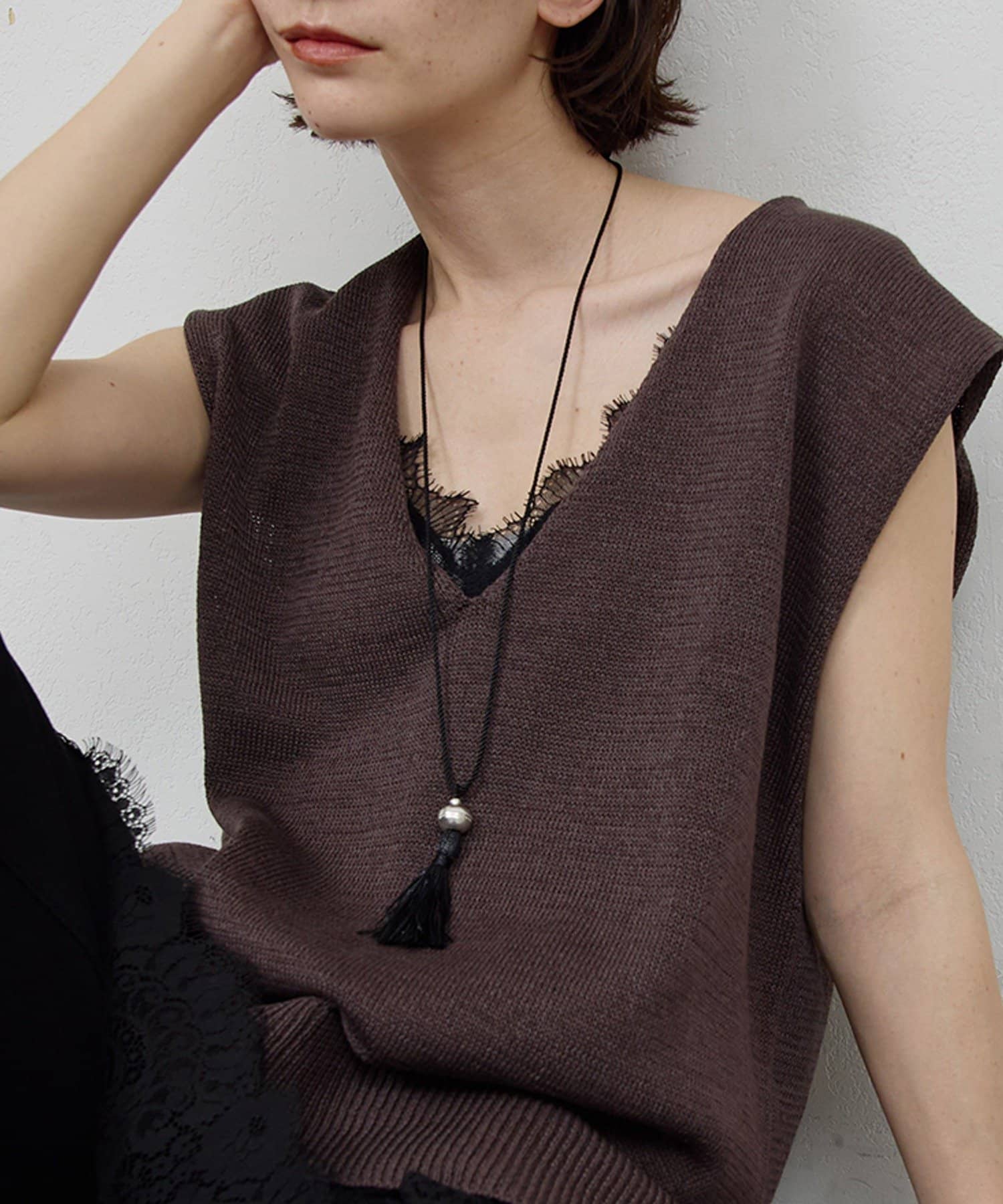 GALLARDAGALANTE(ガリャルダガランテ) フリンジコードネックレス