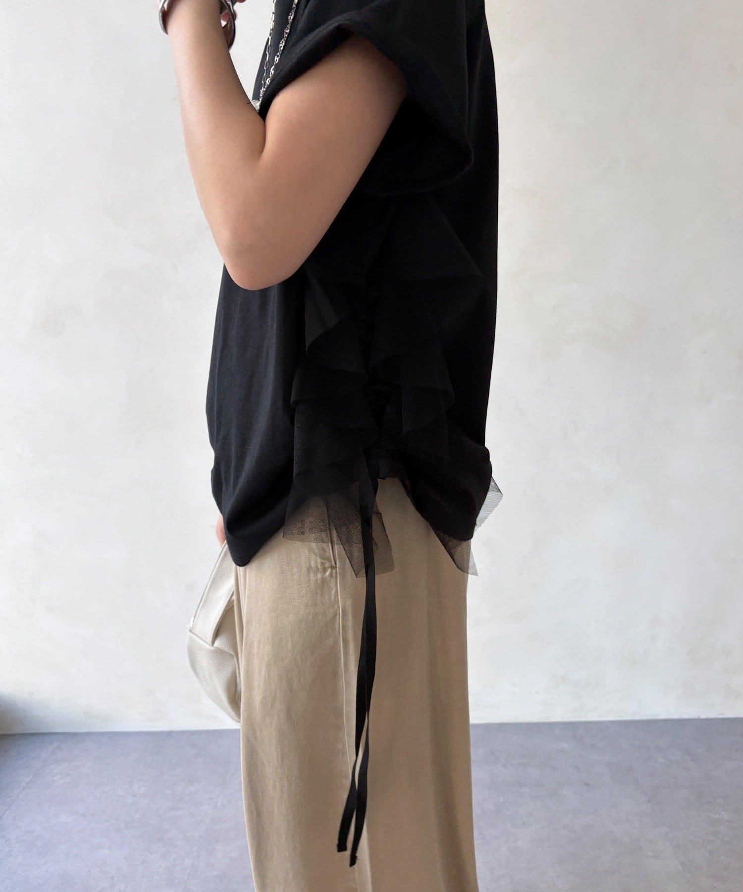 DOUDOU(ドゥドゥ) 【WEB限定】ビジューロゴTEE