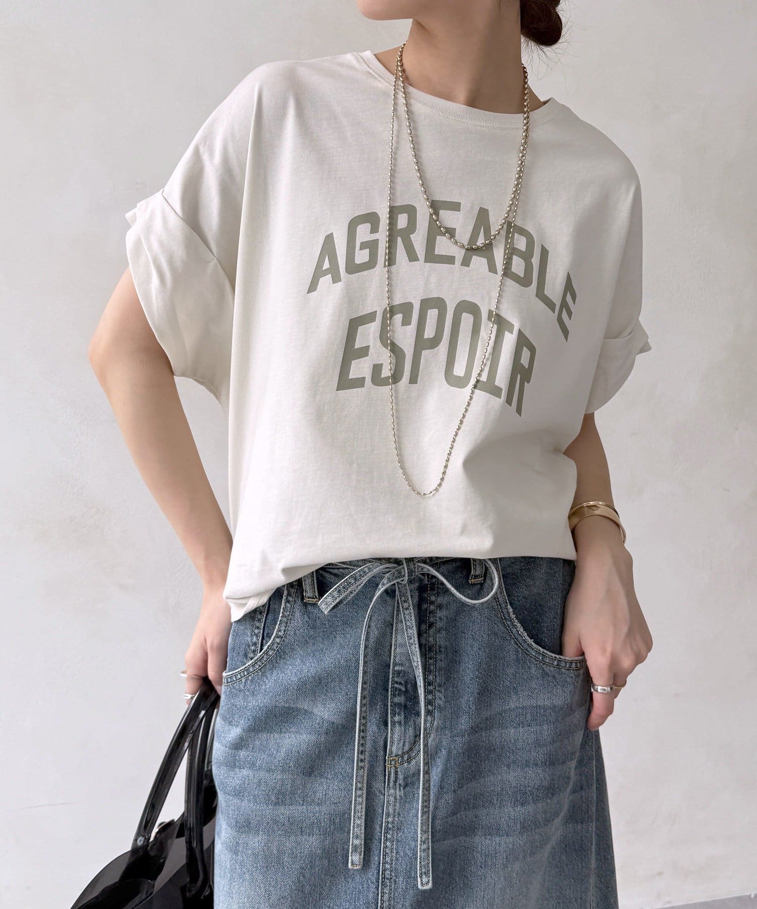 DOUDOU(ドゥドゥ) 【WEB限定】AGREABLEロゴTEE