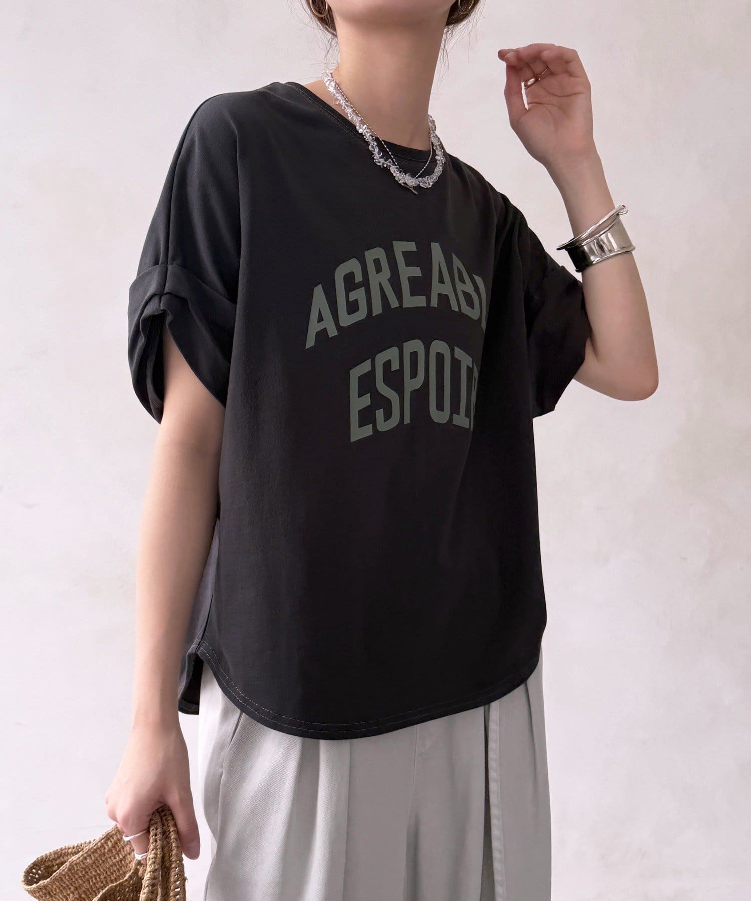 DOUDOU(ドゥドゥ) 【WEB限定】AGREABLEロゴTEE