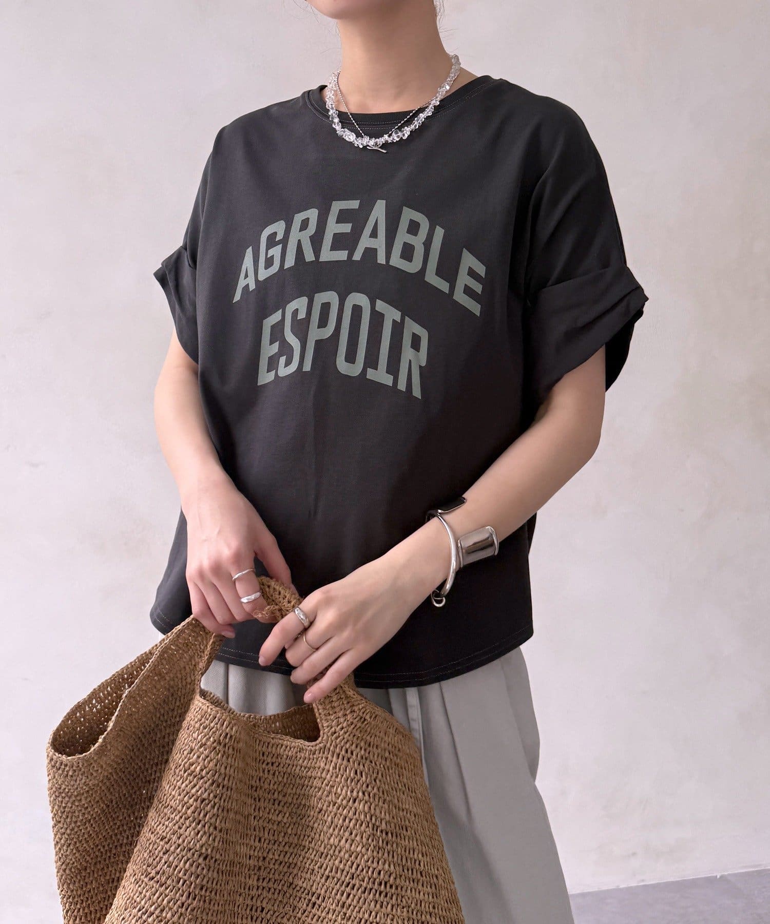 DOUDOU(ドゥドゥ) 【WEB限定】AGREABLEロゴTEE